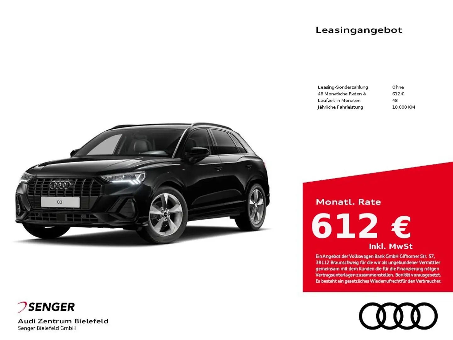 Audi Q3 S line 35 TDI Optikpaket LED Sitzheizung Schwarz - 1