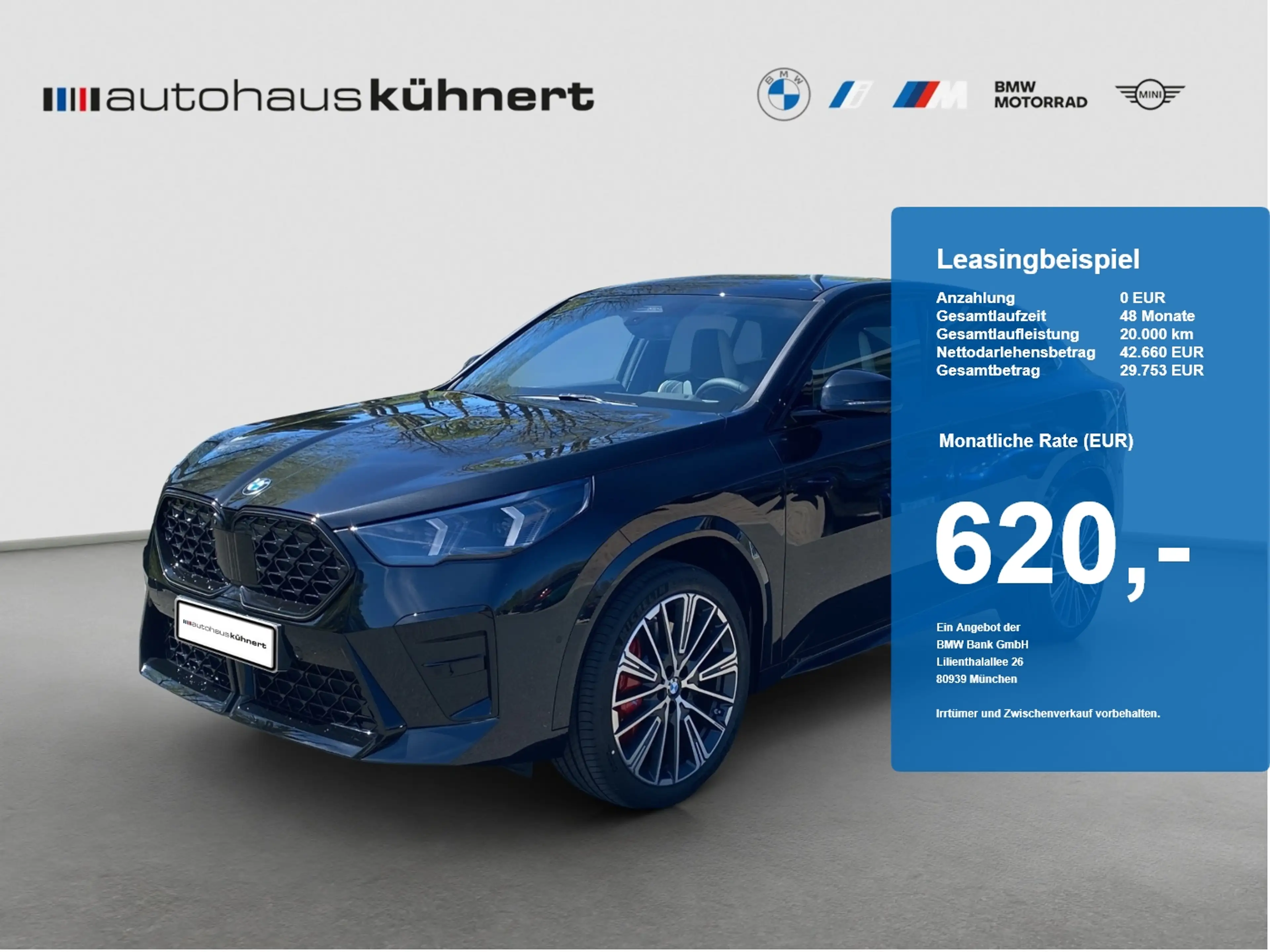 BMW X2 sDrive 20i ///M-Sport LED ACC AHK H&K HUD 360°