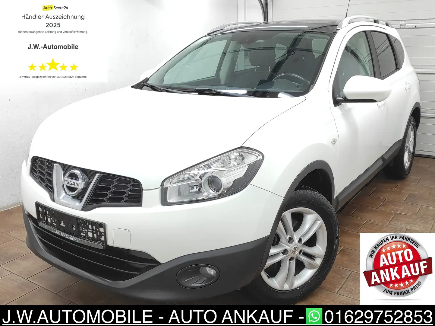 Nissan Qashqai+2 2.0 PANORA 7-SITZER AHK KLIMAA KAMERA NAVI TEMP BC Weiß - 1