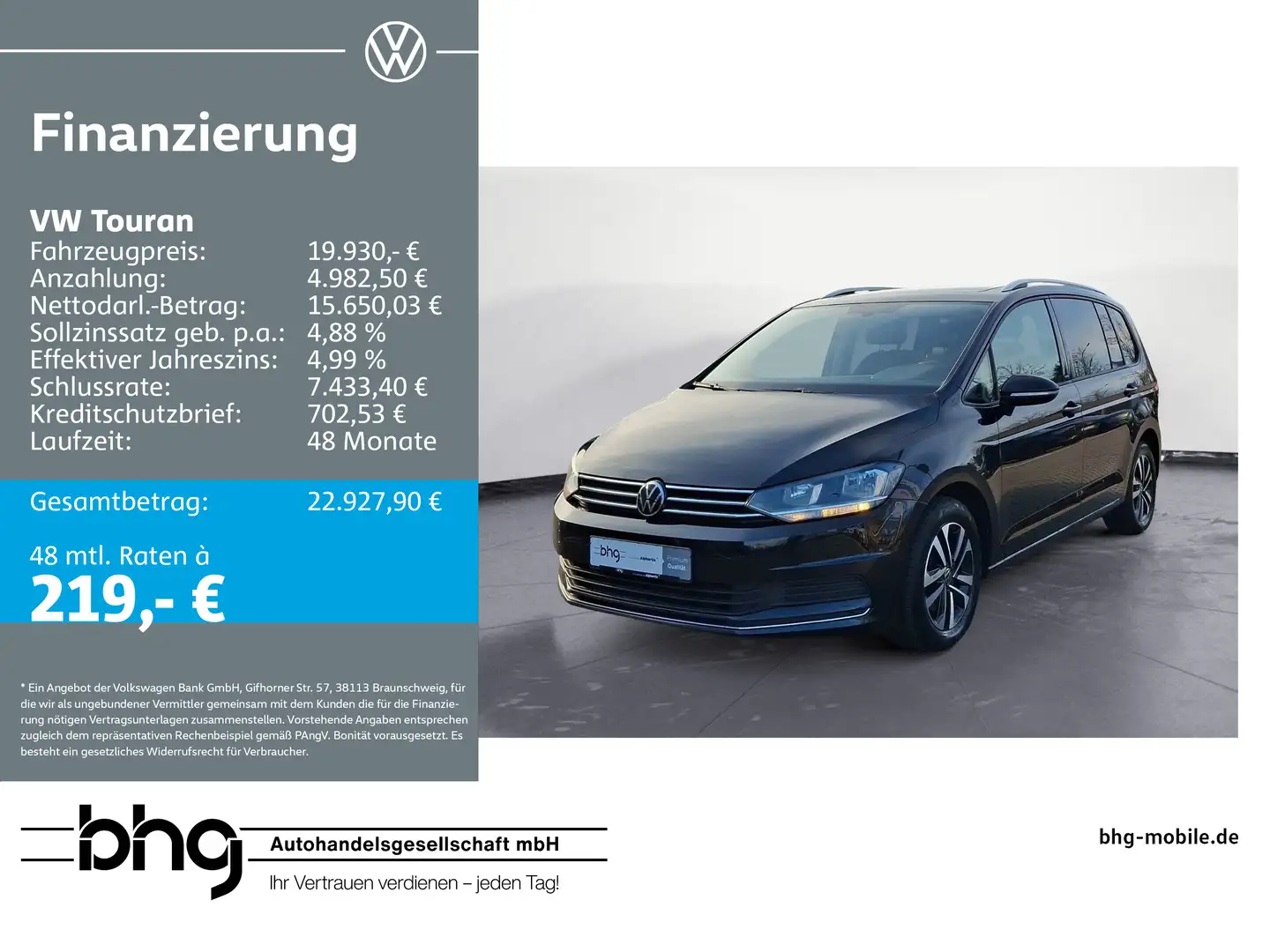 Volkswagen Touran 2.0 TDI SCR UNITED Nero - 1