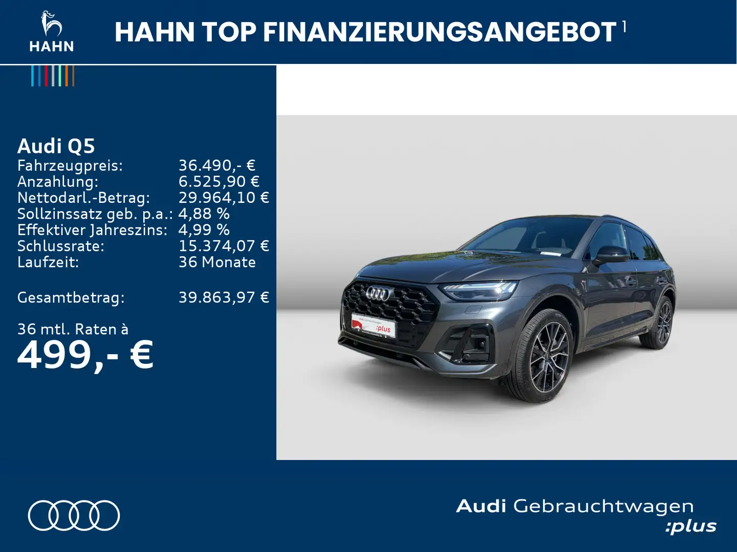 Audi Q5 50 TFSIe quattro S tronic S line AHK Matrix Grau - 2