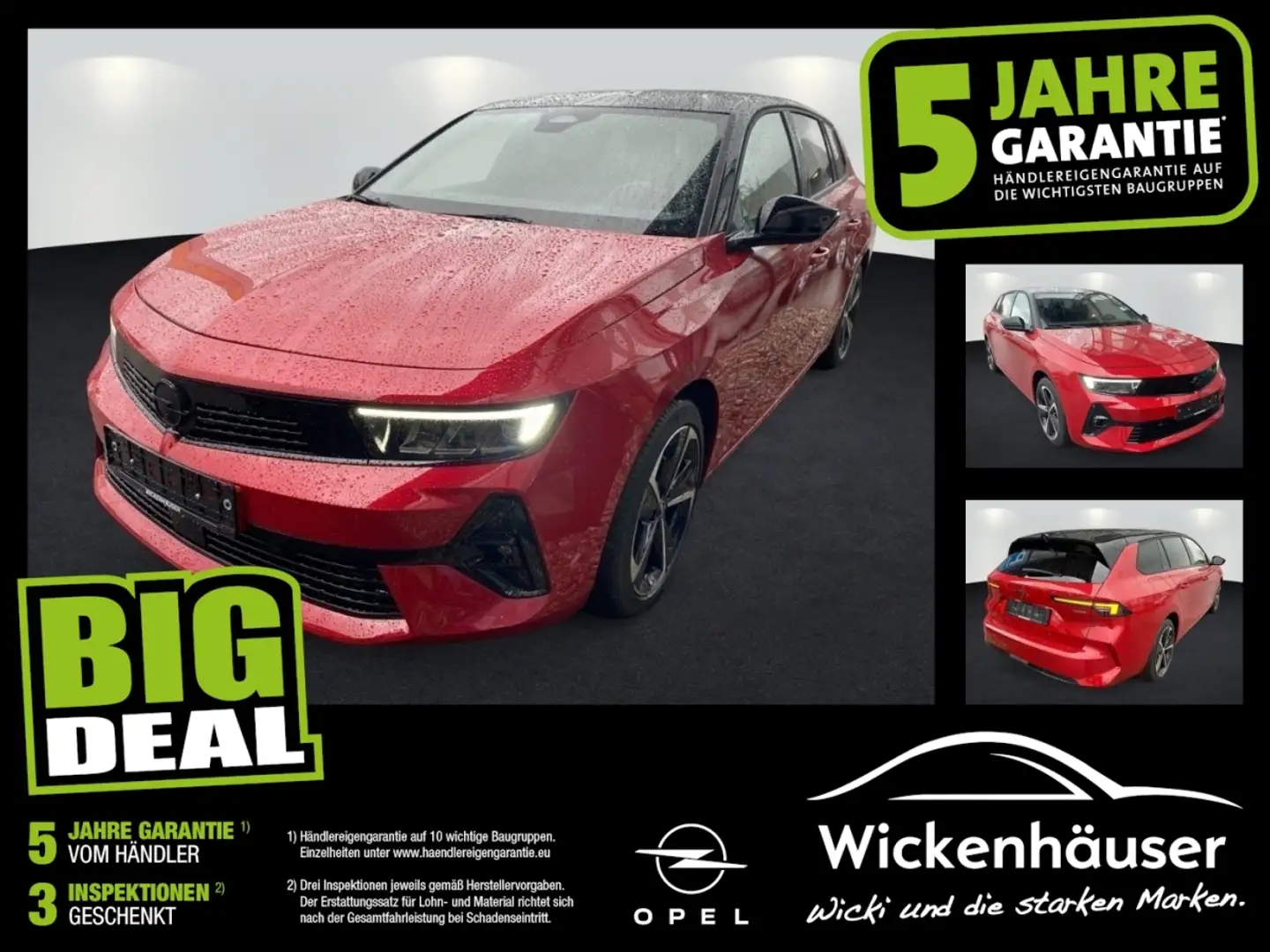 Opel Astra Kombi 1.2 MildHyb GSLine Top-Ausstattung ! Rot - 1