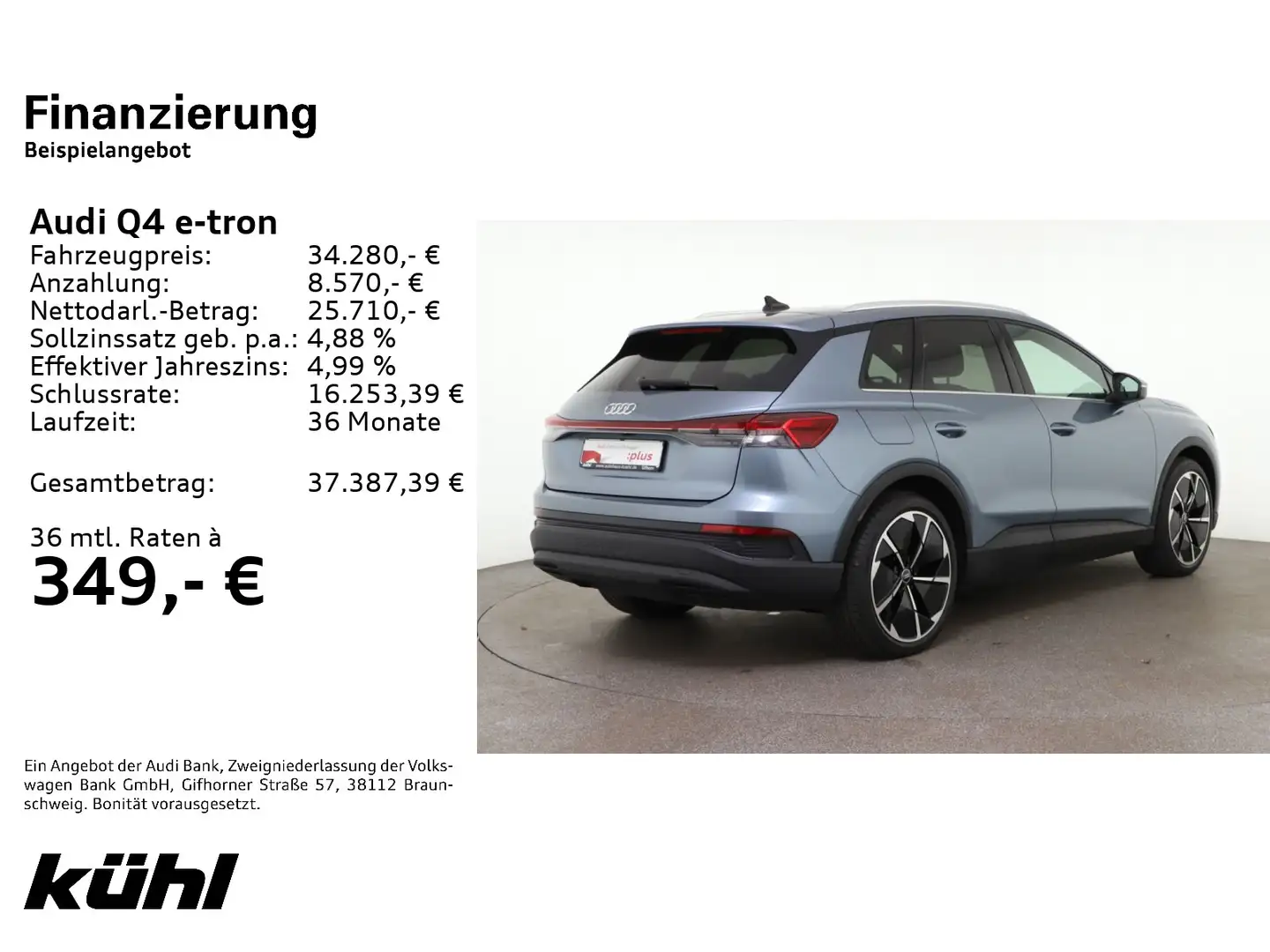 Audi Q4 e-tron Q4 40 e-tron LED/ACC/HuD/Kamera/Navi Blau - 2