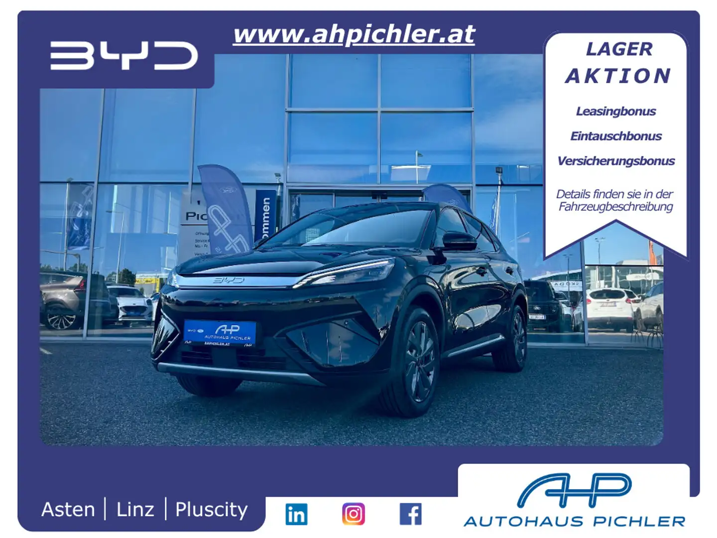 BYD Atto 3 EVO Design RWD 230KW in LEASING AKTION Schwarz - 1