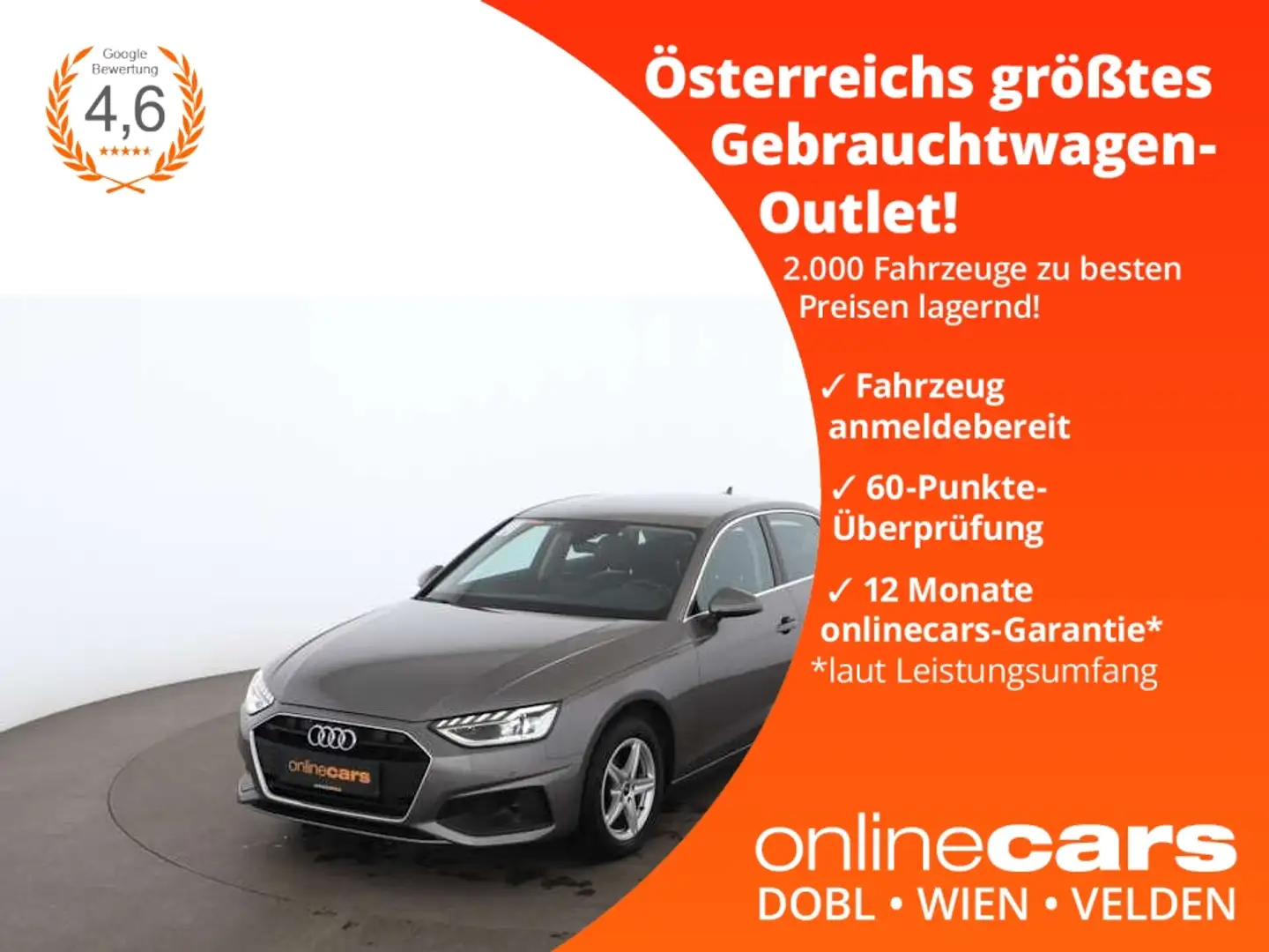 Audi A4 Limousine 35 TDI Aut LED NAVI LEDER SITZHZG Grau - 1