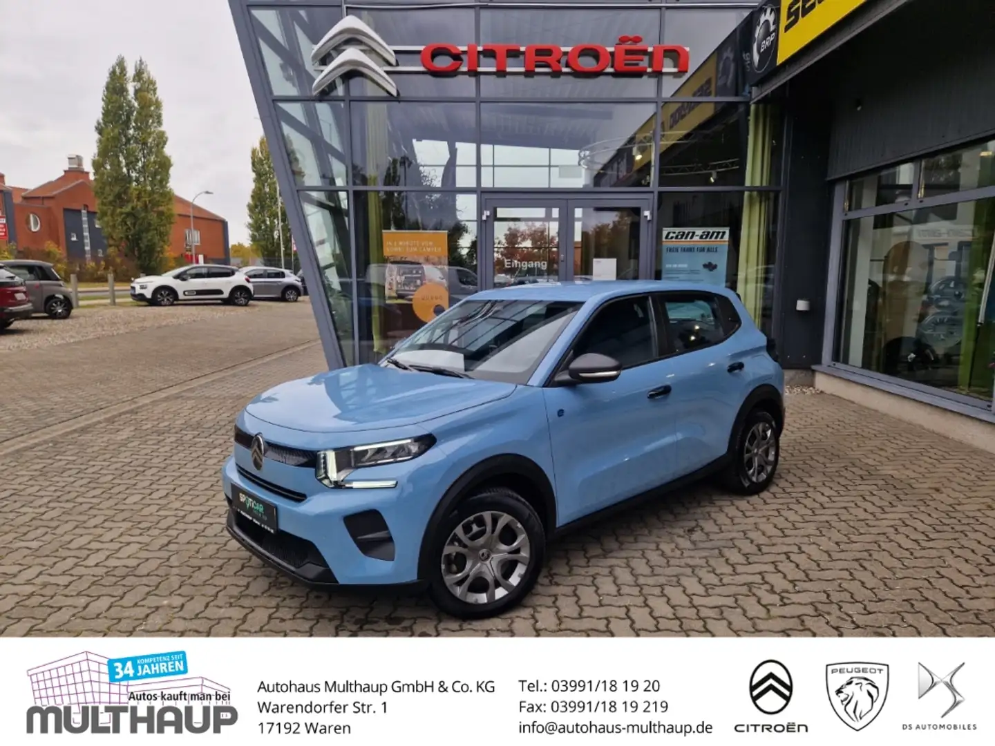 Citroen C3 e 113 YOU Elektromotor LED PDC Klima Bleu - 1