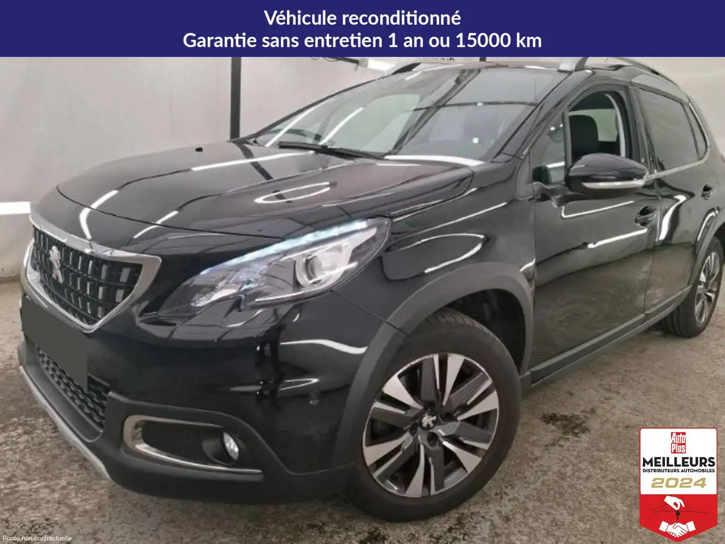 Peugeot 2008 PureTech 110 EAT6 Allure +Caméra +PDC AV Noir - 1