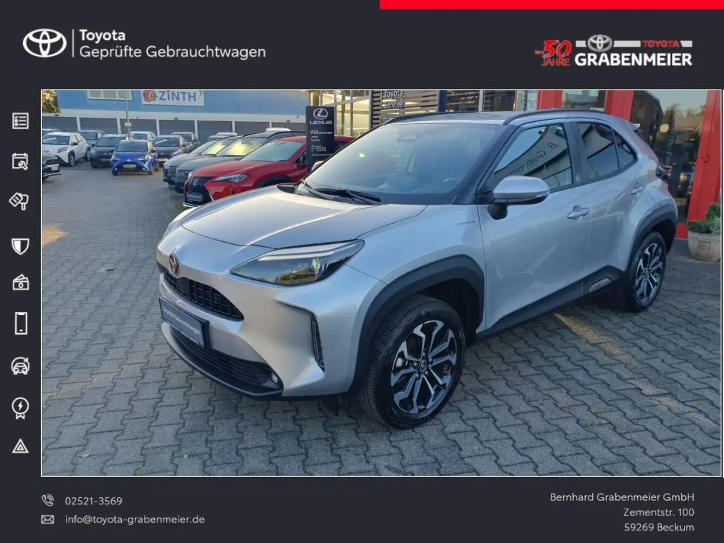 Toyota Yaris Cross Hybrid 130 1.5 VVT-i Team Deutschland Silber - 1