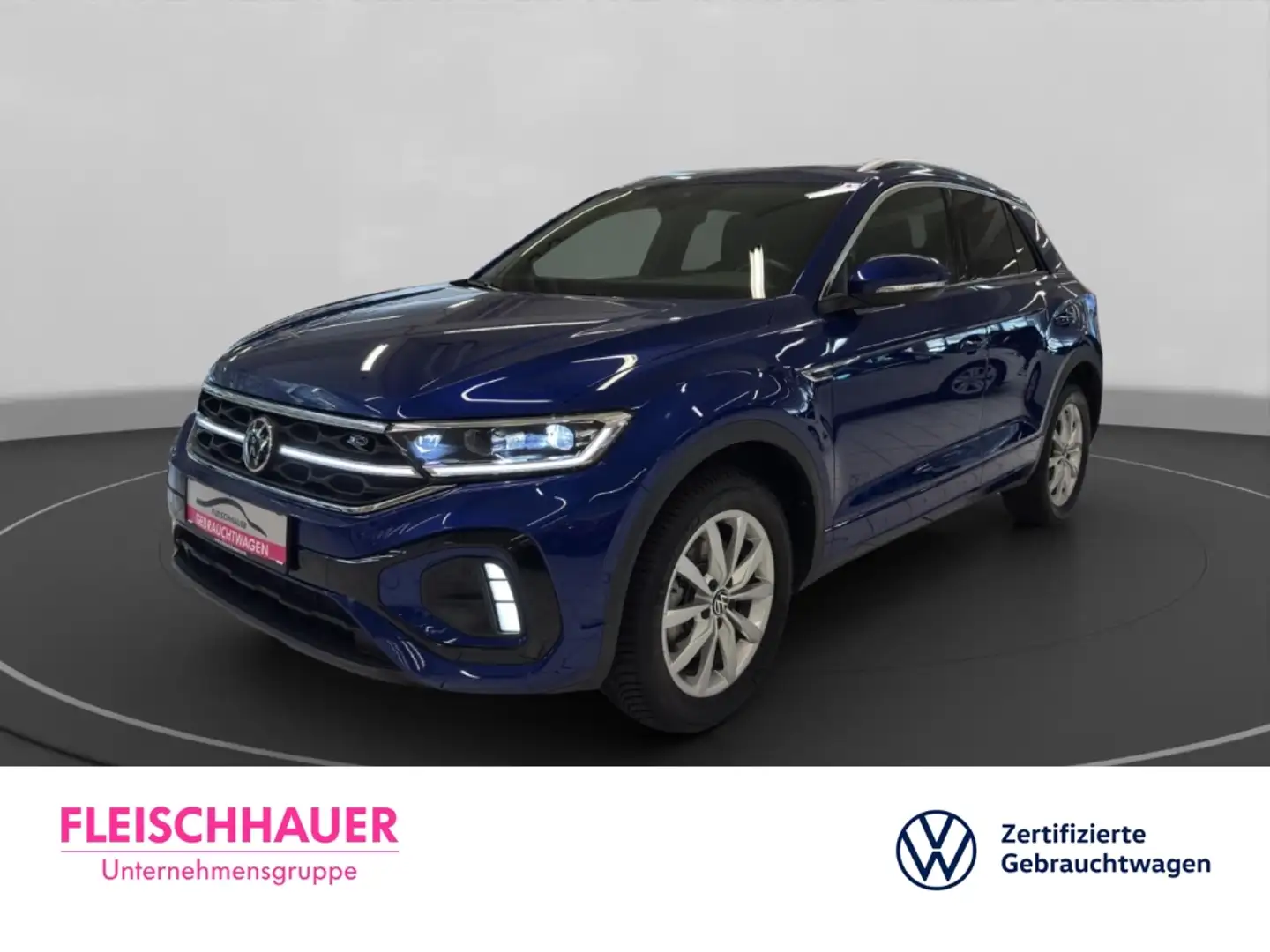 Volkswagen T-Roc R-Line 2.0 TDI 4M Matrix+Navi+AHK+19''+Stdhzg+App- Blau - 1