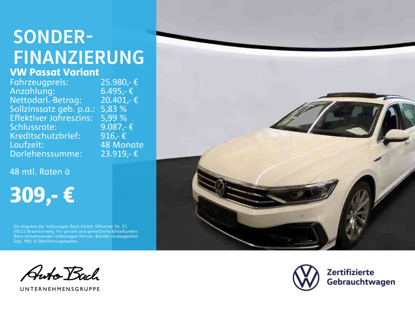 Volkswagen Passat Variant GTE 1.4 TSI "R-Line" DSG Navi LED Blanc - 1