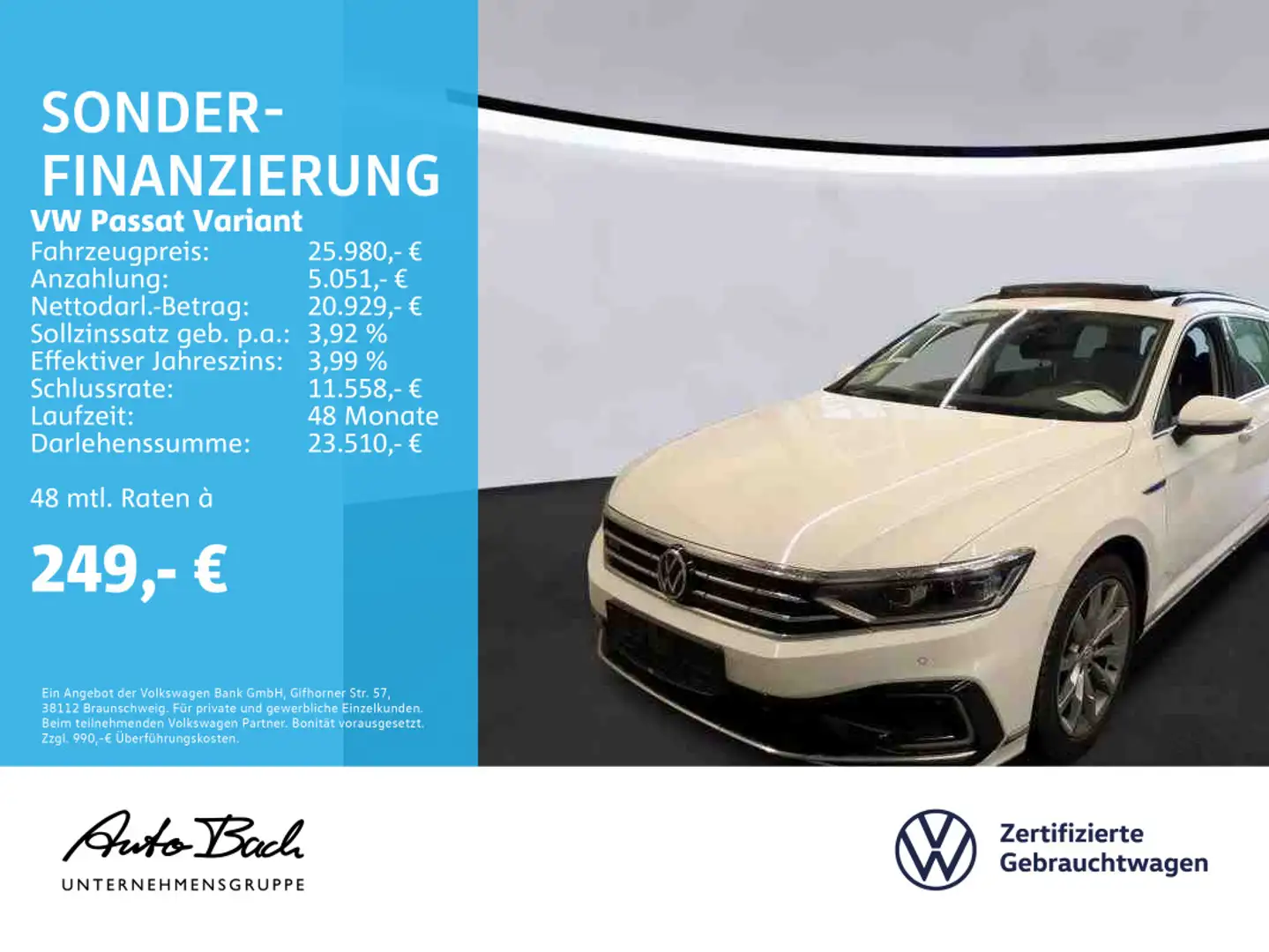 Volkswagen Passat Variant GTE 1.4 TSI "R-Line" DSG Navi LED Weiß - 1