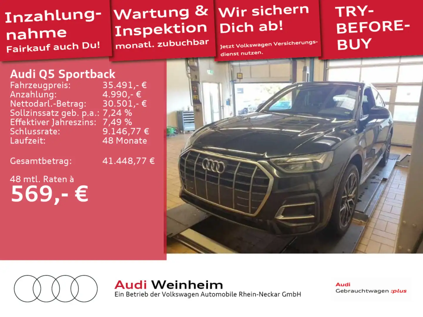 Audi Q5 40 TDI S-Line innen LED Navi uvm Schwarz - 1