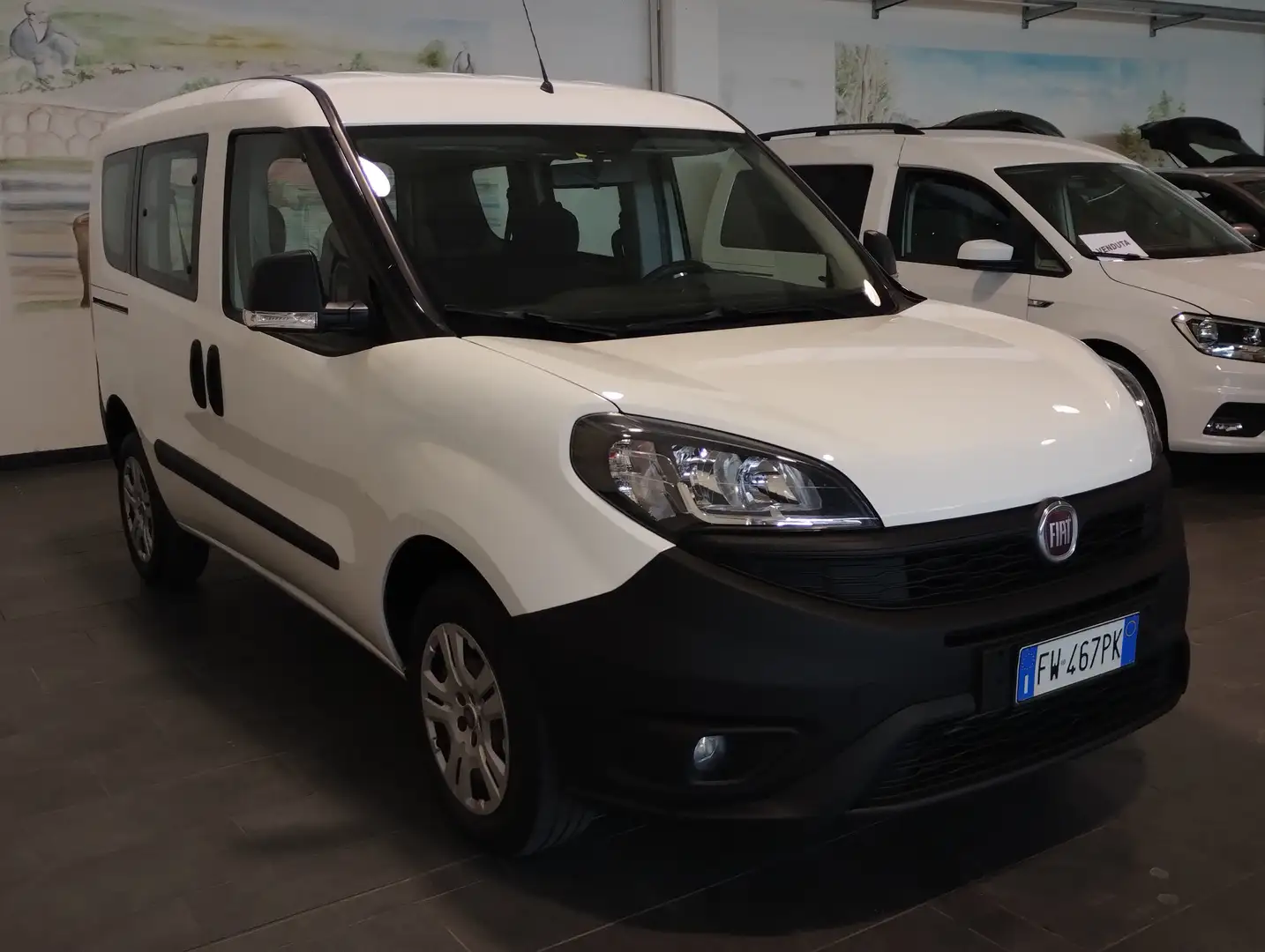 Fiat Doblo 1.3 MJT 95 CV AUTOCARRO N1  UNICO-PROPR SEDILI RIS Biały - 2