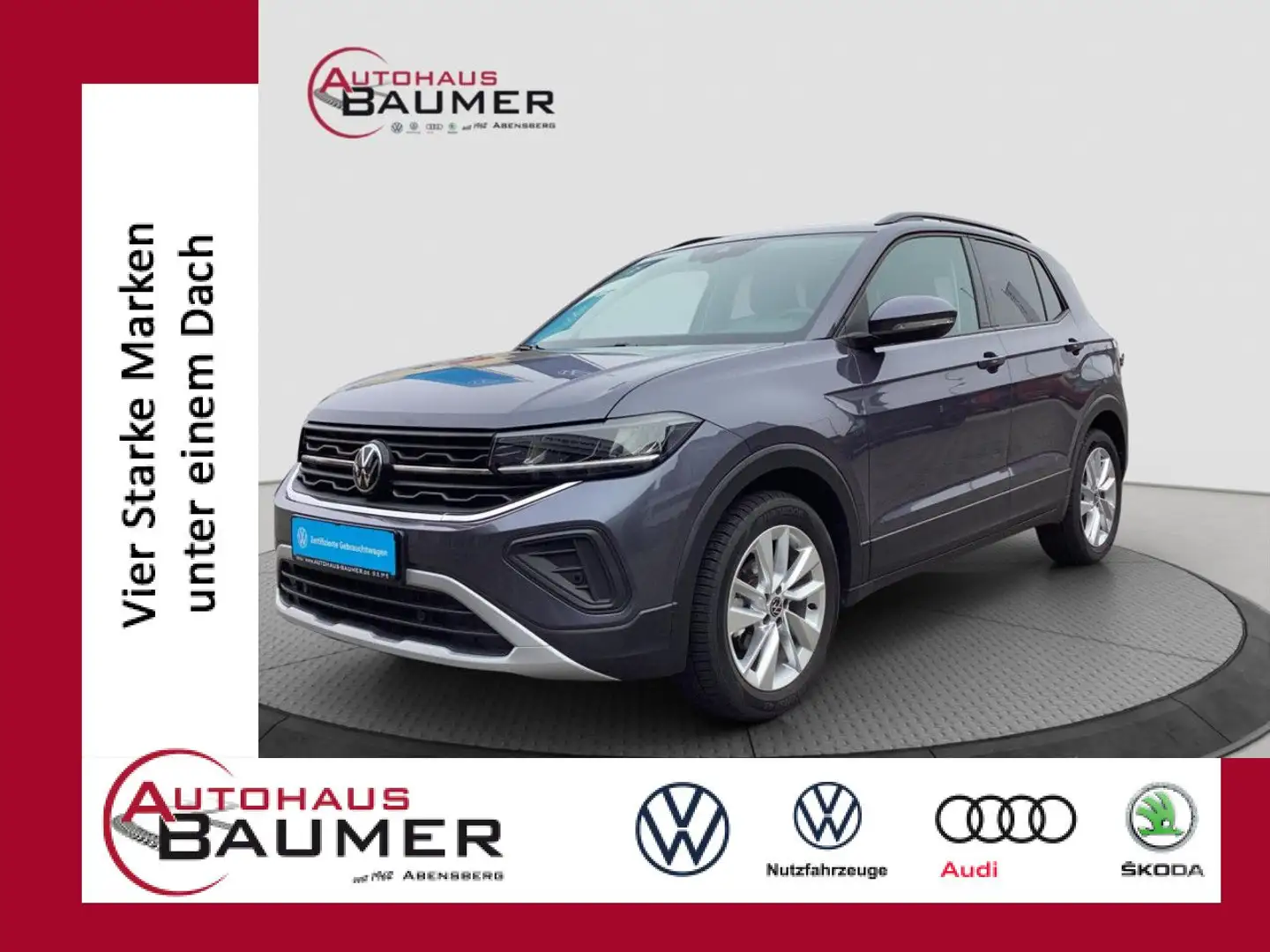Volkswagen T-Cross Life 1.0 TSI DSG Kamera Navi LED ACC Dig. Grau - 1