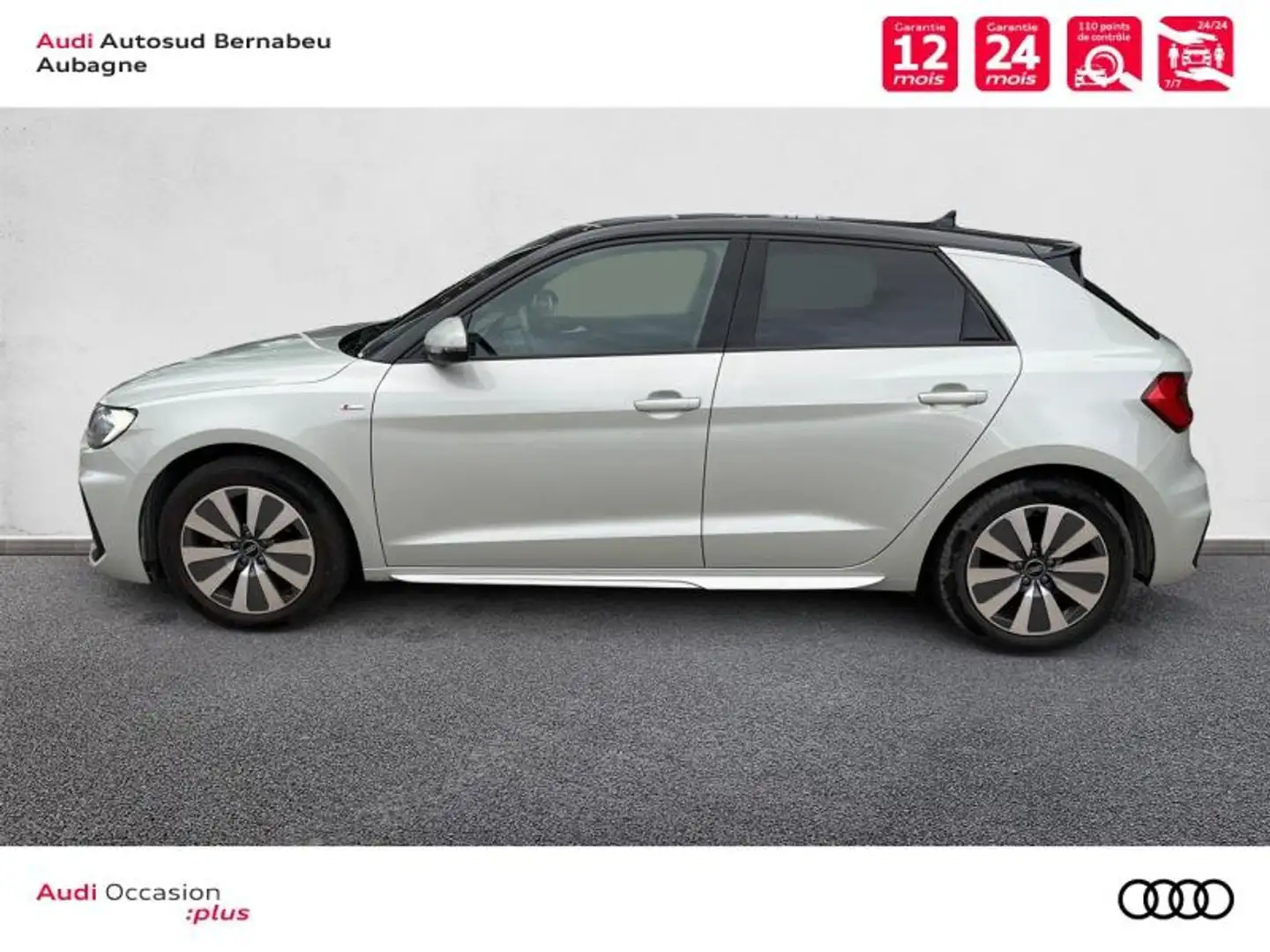 Audi A1 25 TFSI 95ch S line S tronic 7 Argent - 2