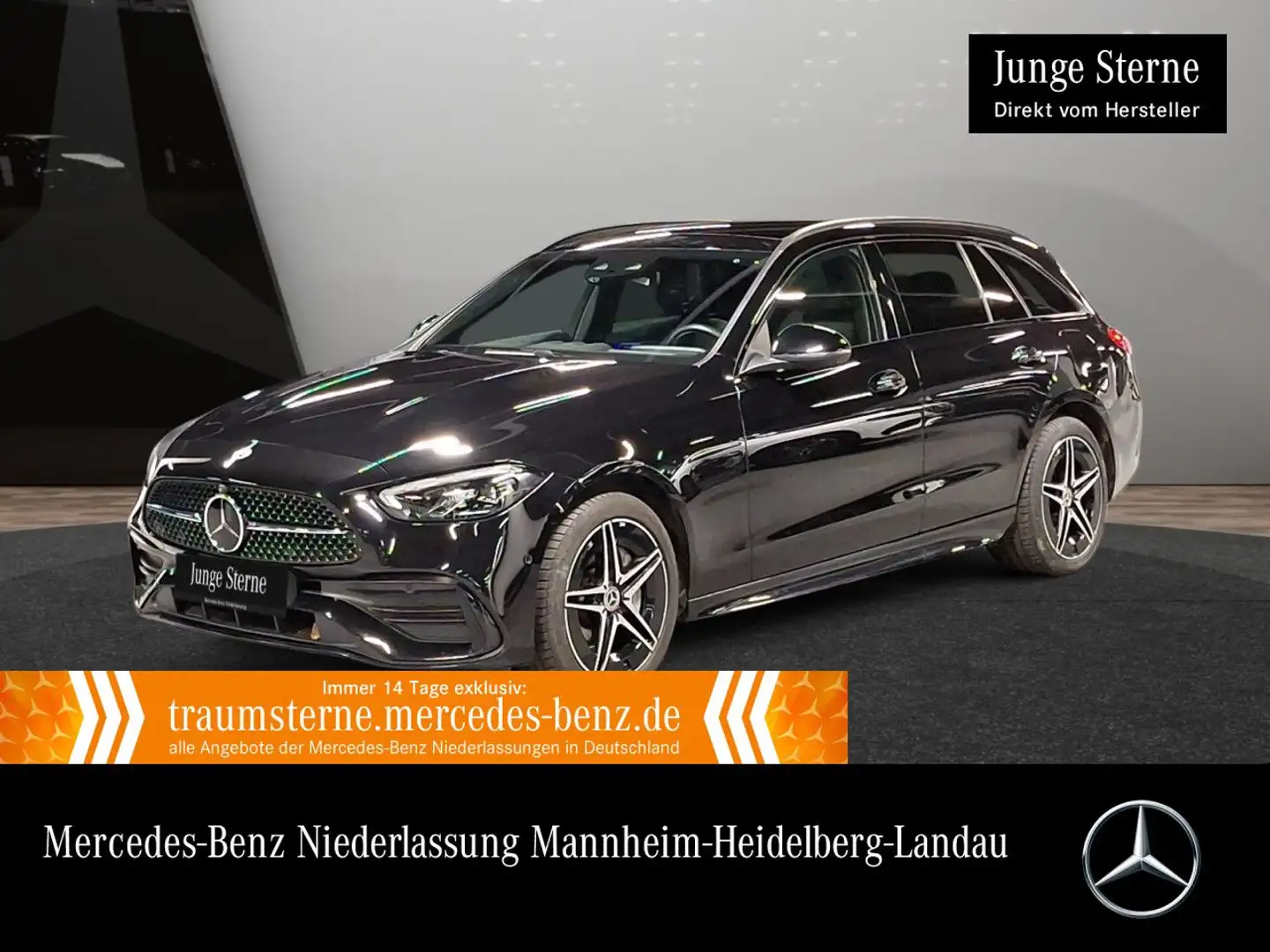 Mercedes-Benz C 300 e T AMG+NIGHT+PANO+360+AHK+LED+KEYLESS+9G Schwarz - 1