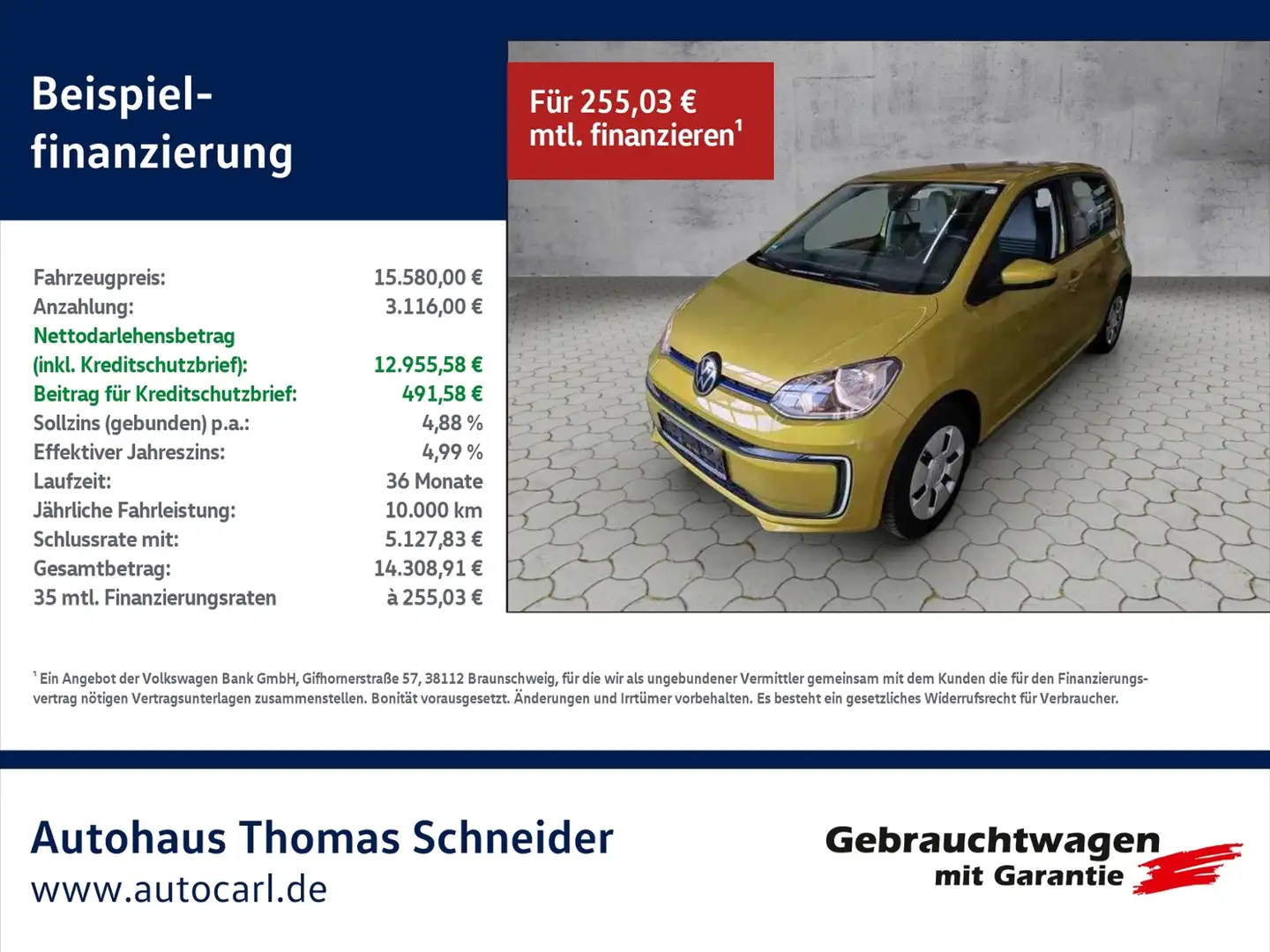 Volkswagen up! move up! DSG/SHZ/GRA/RFK/Climatron Gelb - 1