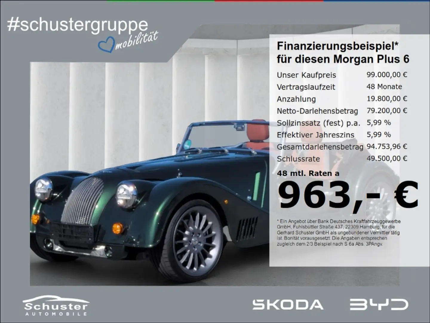 Morgan Plus Six Special-Edition 92/1000*Leder SHZ Koffer Grün - 1