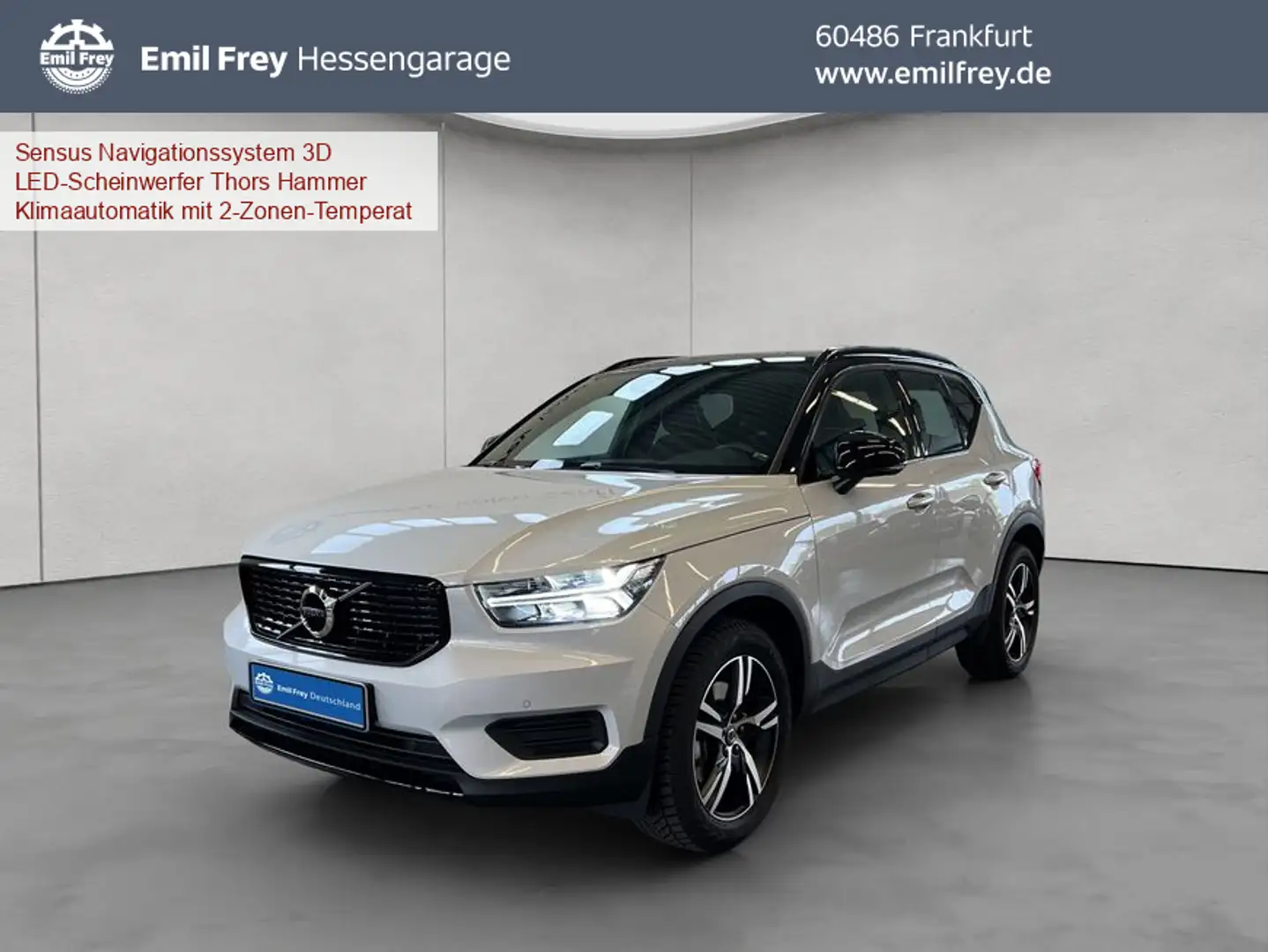 Volvo XC40 XC40 B4 AWD R-Design Aut Glasd Kamera AHK 1.Hand Silber - 1