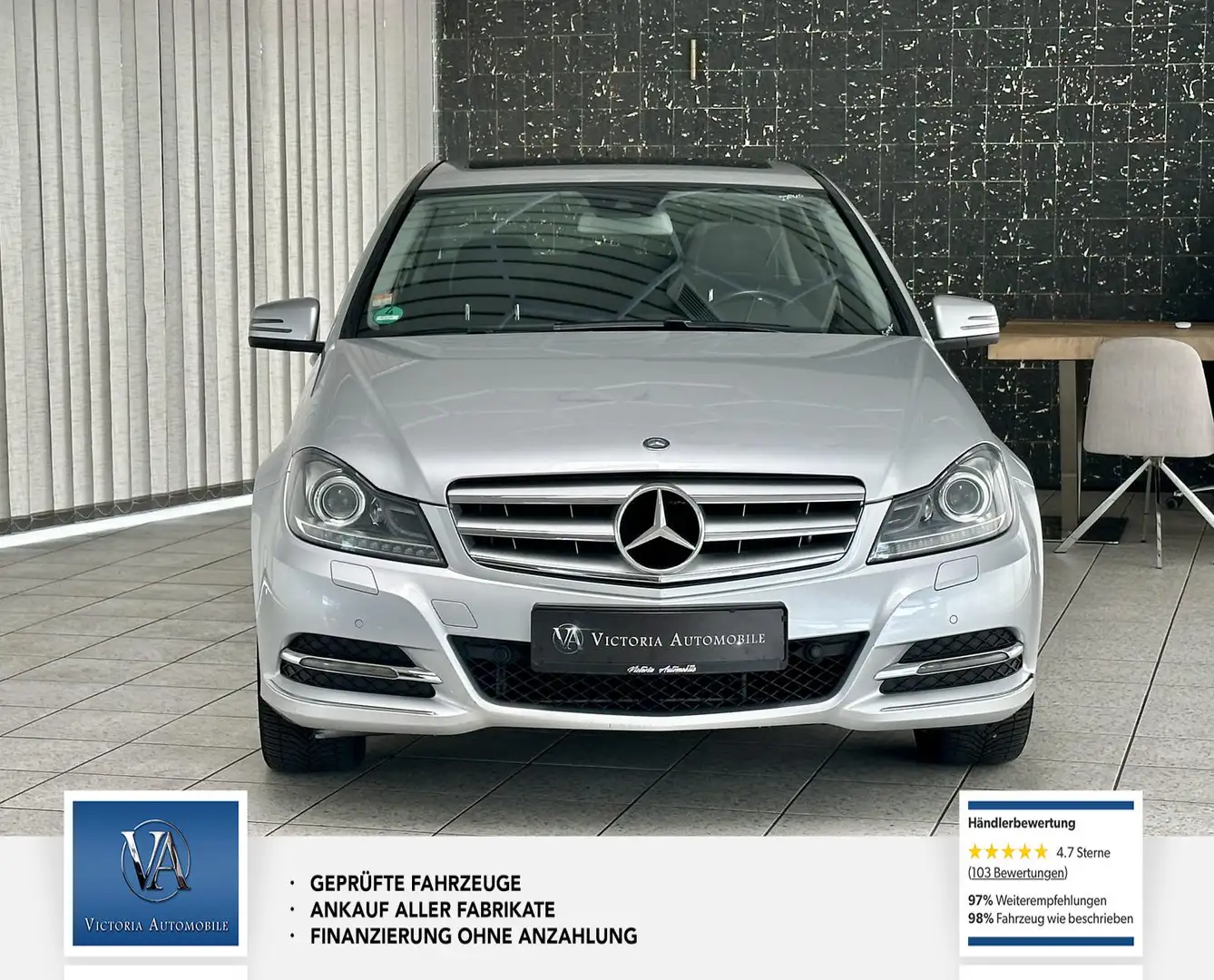 Mercedes-Benz C 350 CGI AVANGARDE Sehr gepflegt , Scheckheft, Unfallfr Silber - 2