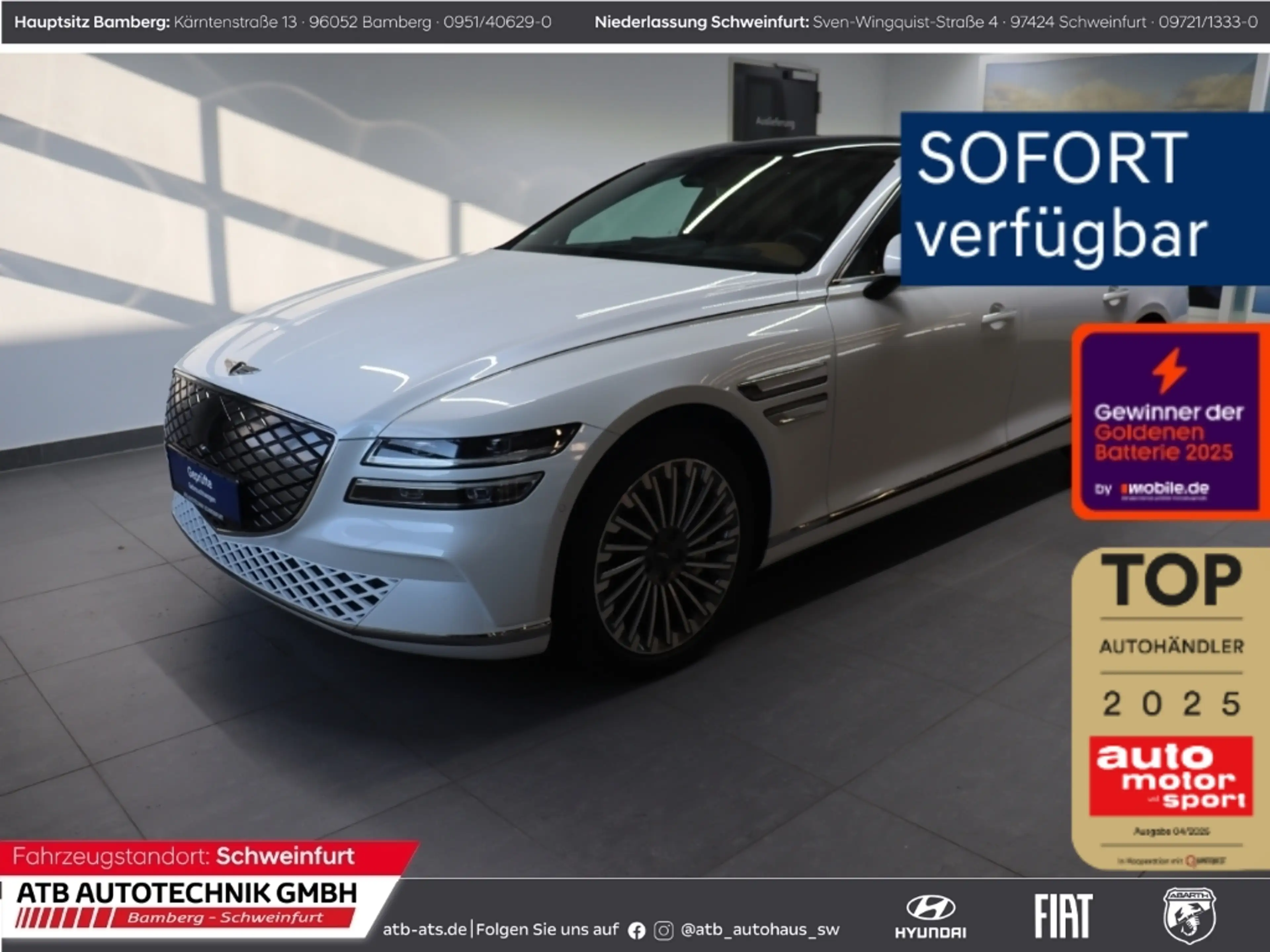 Genesis G80 Electrified 4WD Luxury 87,2kWh 98,1% SOH Solardach