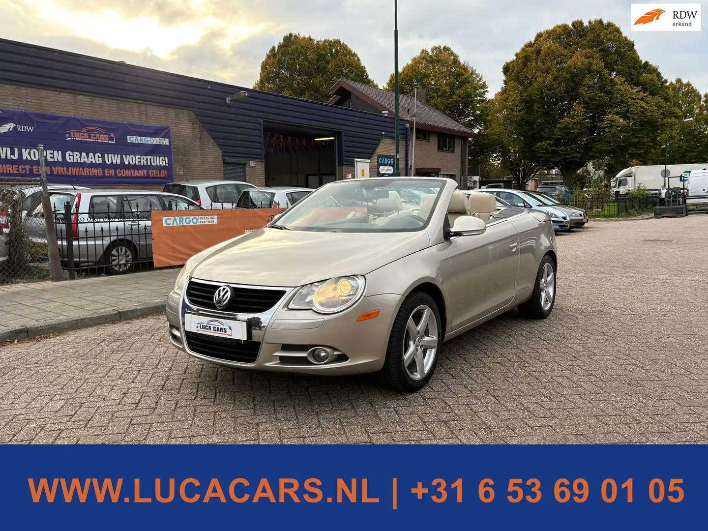 Volkswagen Eos 2.0 T-FSI AUTOMAAT + 2X SLEUTEL & BOEKJES! Beige - 1