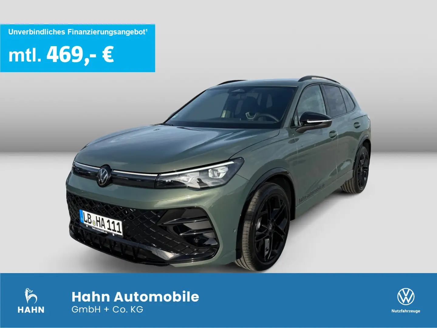 Volkswagen Tiguan R-Line 2,0 l TDI SCR 150 PS DSG AHK Grün - 1