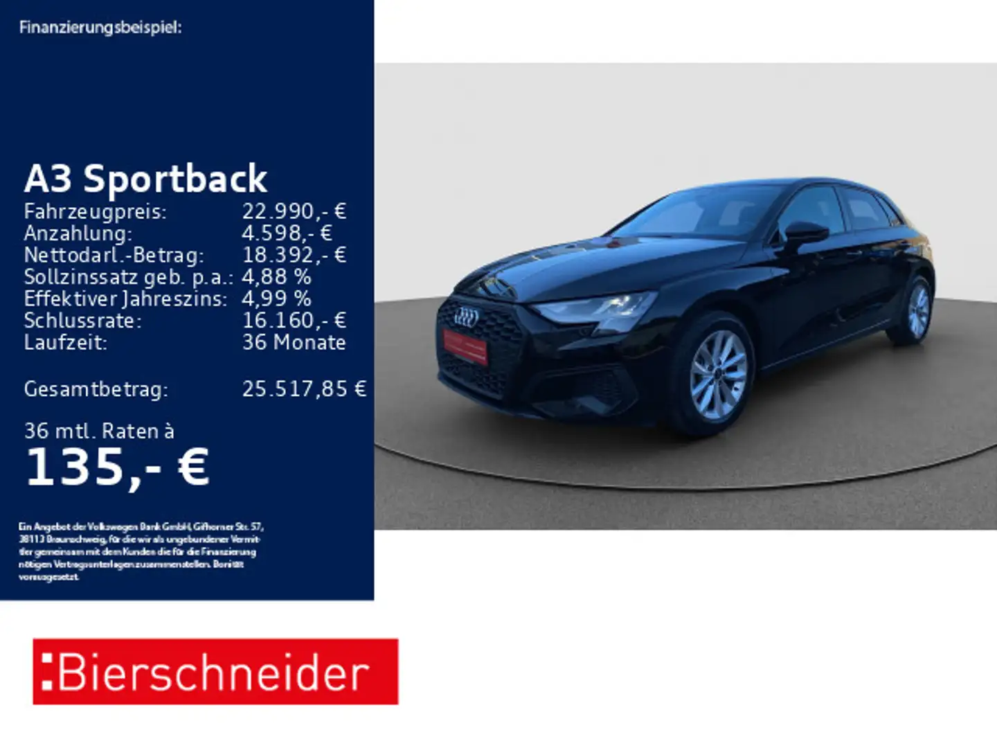 Audi A3 30 TFSI SHZ GRA NAVI VC PDC Nero - 1