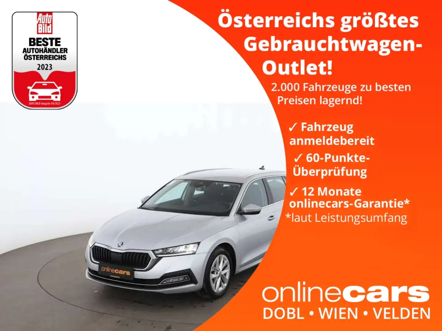 Skoda Octavia Combi 2.0 TDI First LED NAVI ASSIST PDC Argent - 1