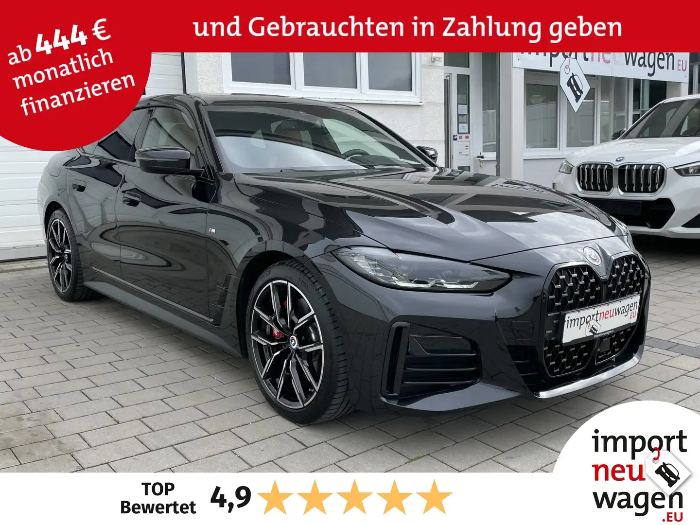 BMW 420 d Gran Coupé M Sport Schiebedach+LEDER+AHK uvm! Schwarz - 1