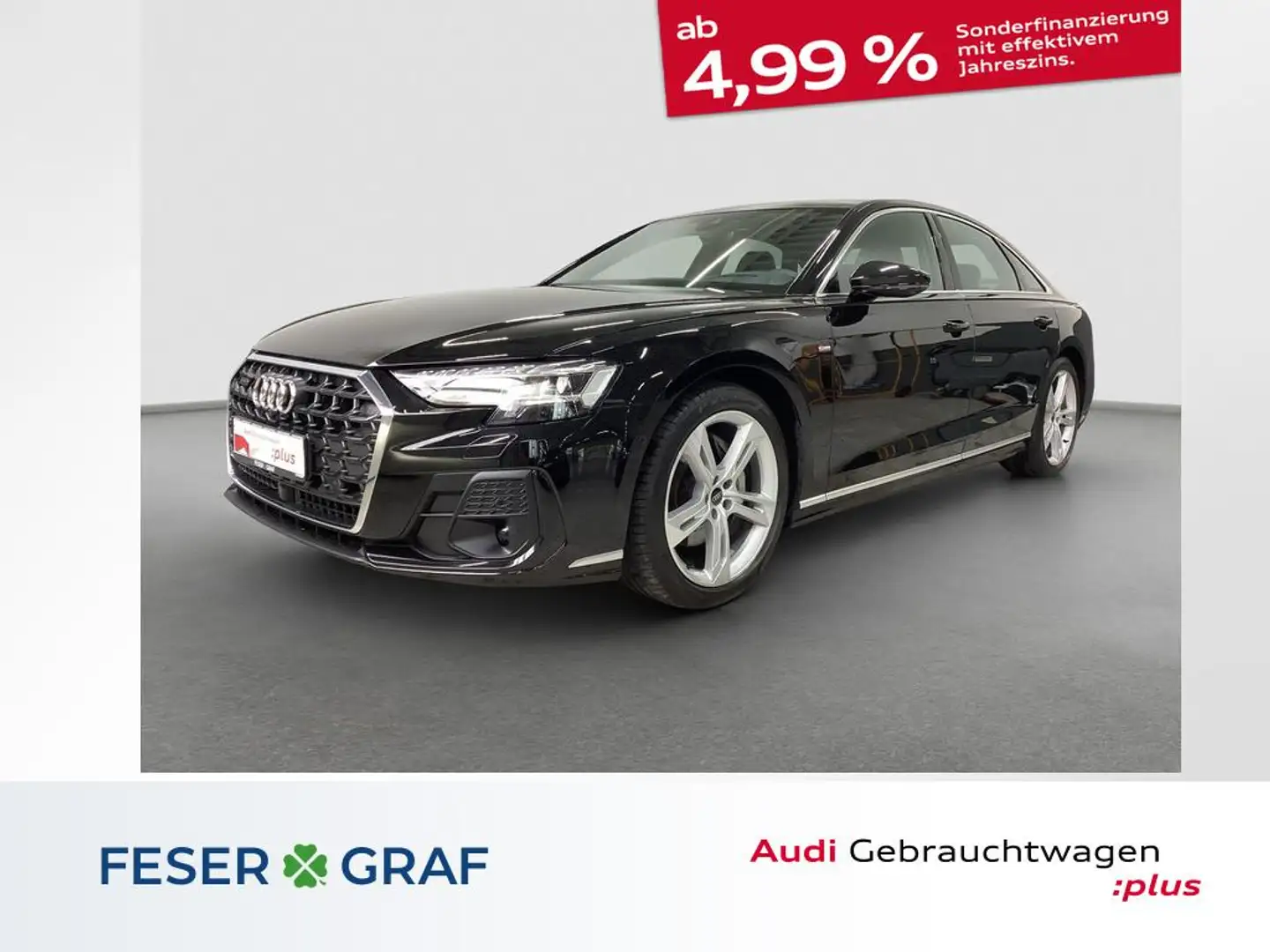 Audi A8 S line 50 TDI qu. Pano HUD Stdhz. 360° Schwarz - 1