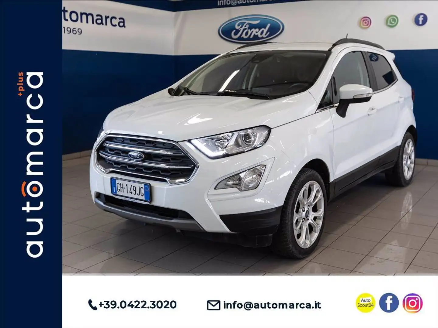 Ford EcoSport 1.0 ecoboost Titanium s&s 125cv my20.25 Bianco - 1