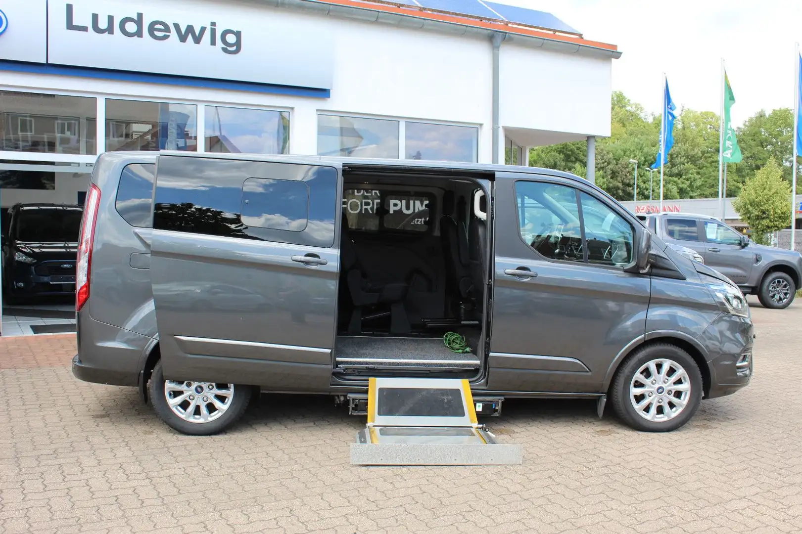 Ford Transit Tourneo Custom L2 Rollstuhl Umbau Handgas/brem Grau - 2