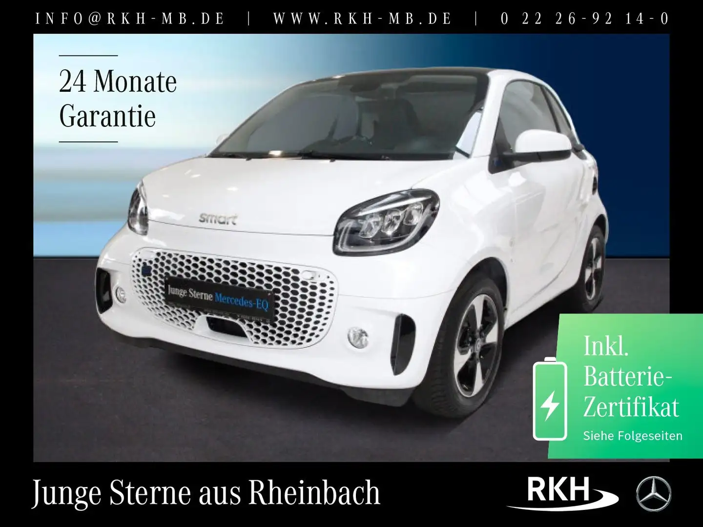 smart forTwo smart EQ fortwo 22kW-Bordl/LED/Pano/Kamera Weiß - 1