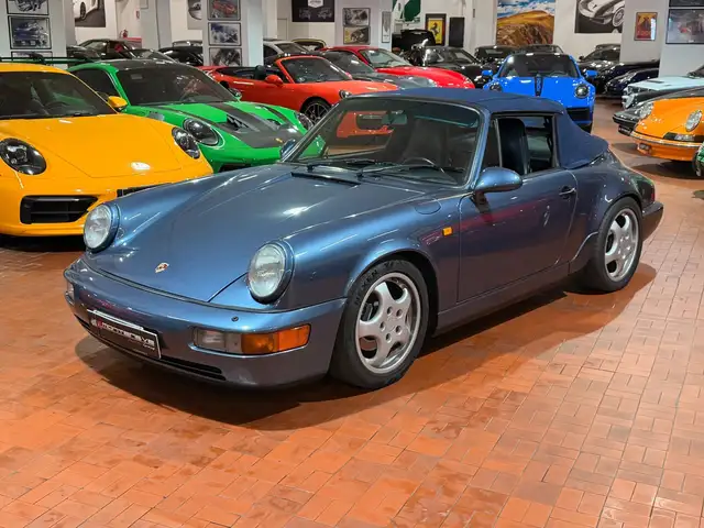 Porsche 964 Cabrio-Baltic Blu-Pelle Blu-Capote Blu