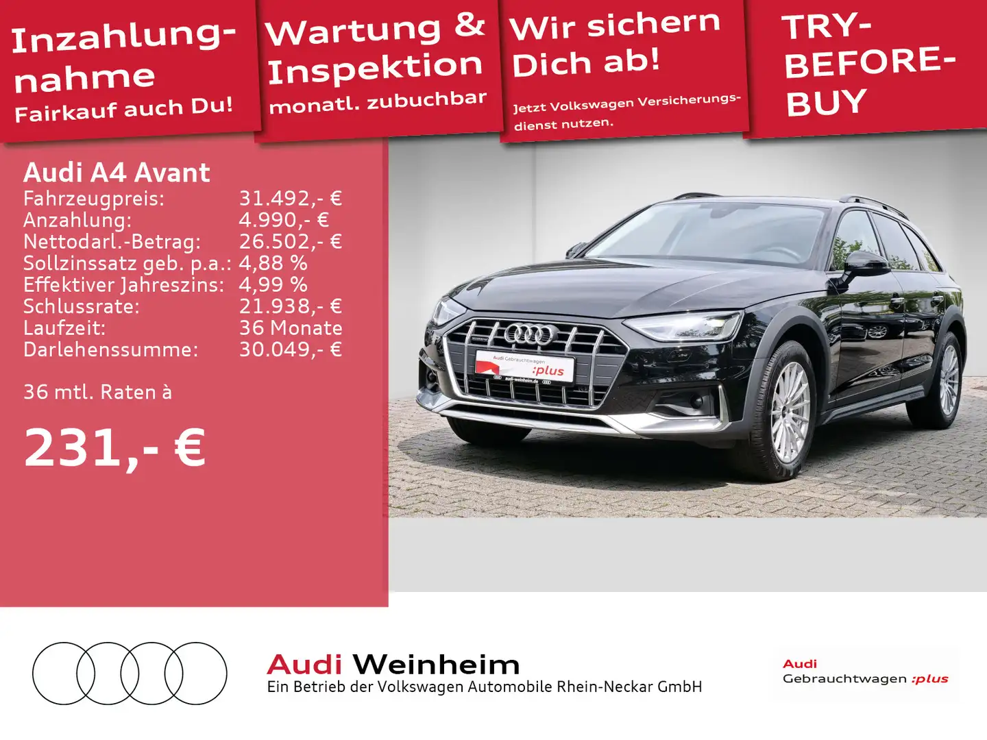 Audi A4 Allroad 40TDI quattro S-tronic LED Navi Schwarz - 1