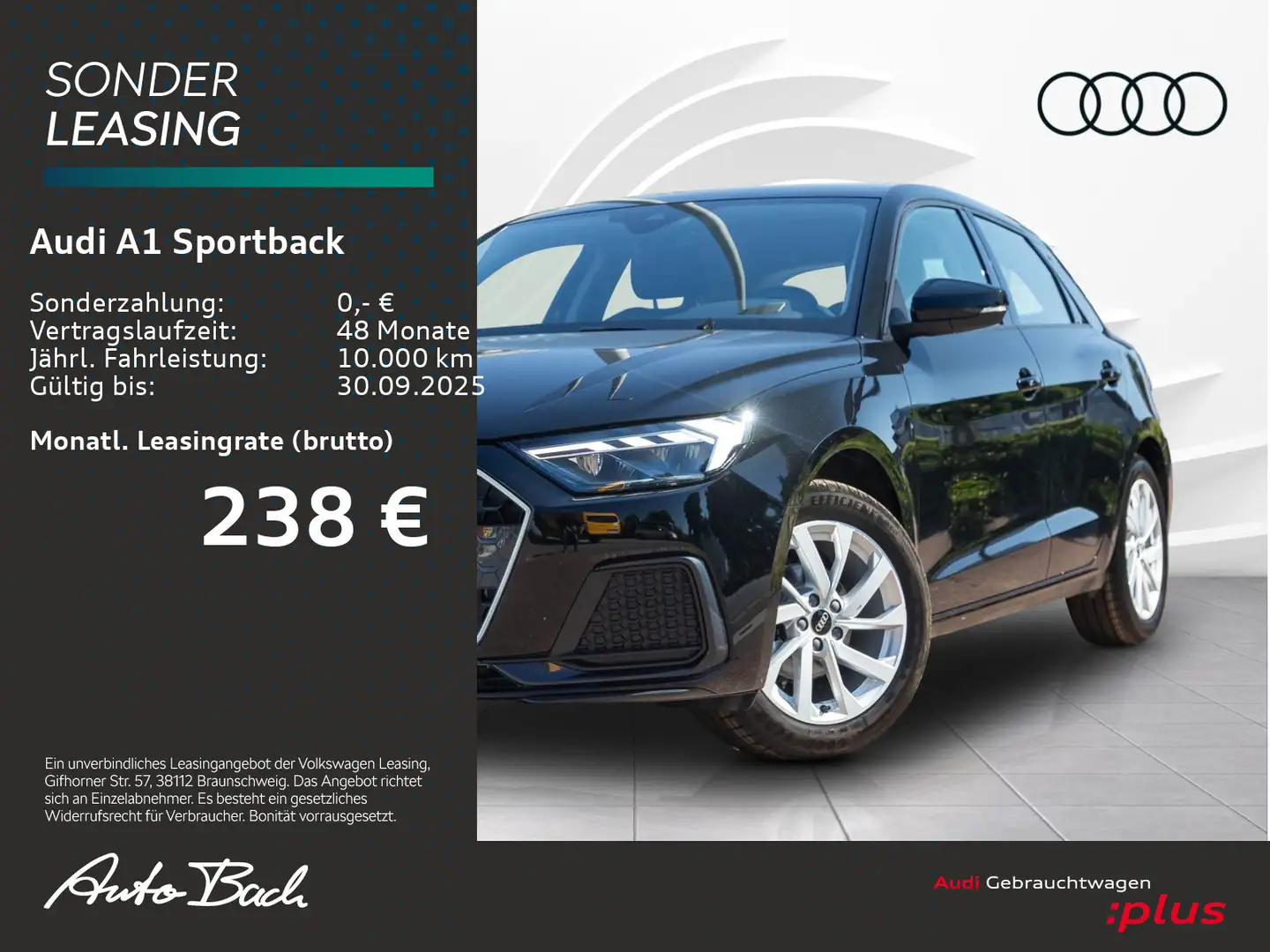 Audi A1 advanced 25TFSI LED virtual EPH DAB Schwarz - 2