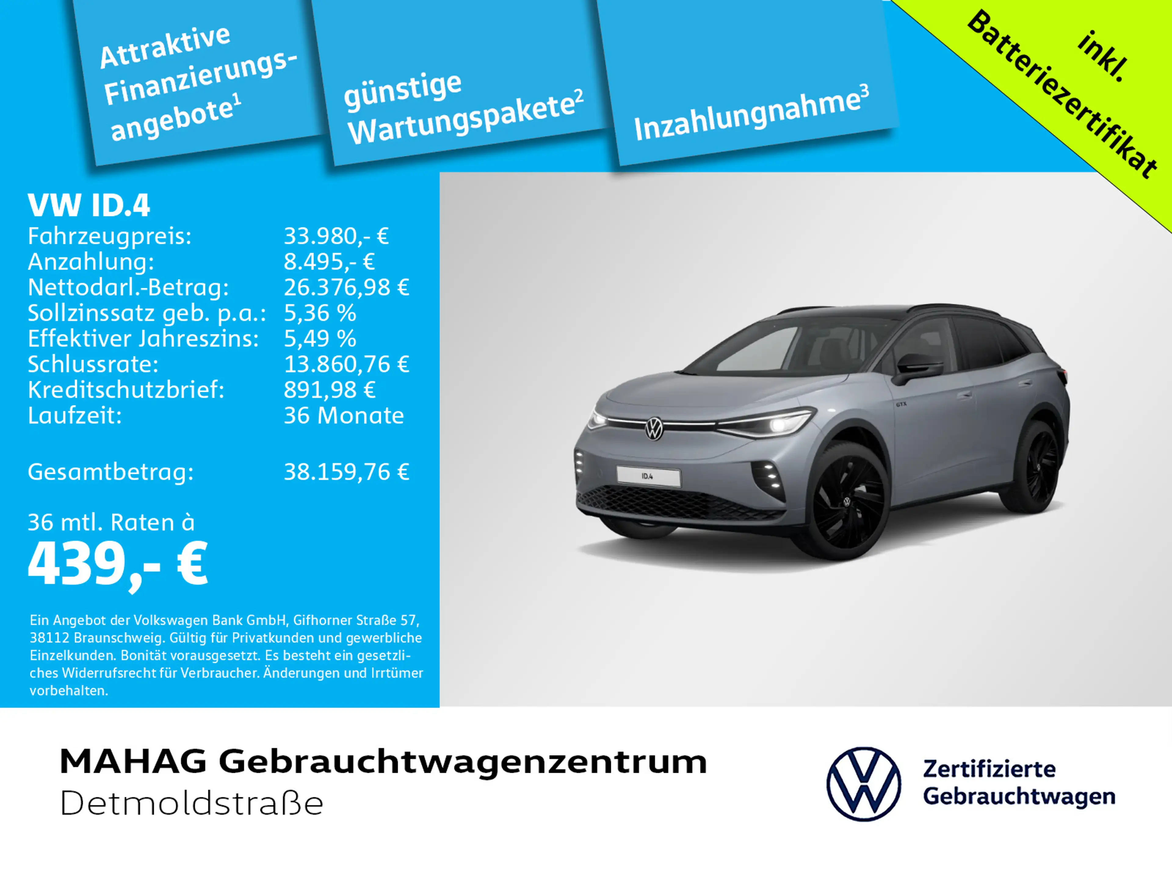 Volkswagen ID.4 GTX 220kW CCS IQ.Light Navi Pano AHK ParkPi — photo 2