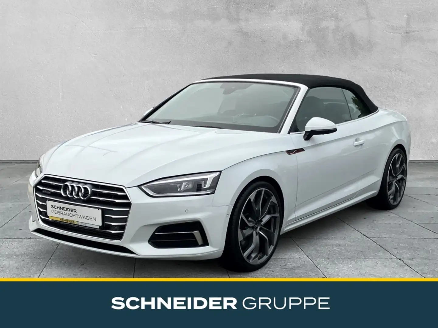 Audi A5 CABRIO 2.0 TFSI QUATTRO SPORT LED+NAVI+SHZ Weiß - 1