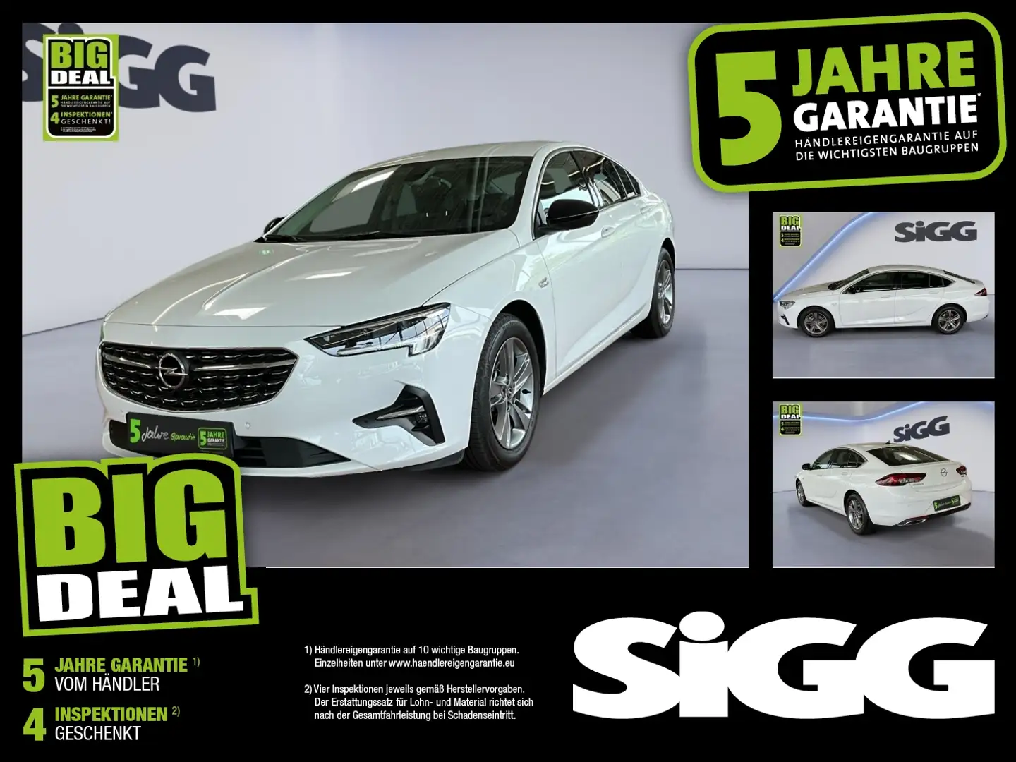 Opel Insignia B Grand Sport 2.0 SHT  Elegance NAVI*SHZ*KLIMA*PDC White - 1
