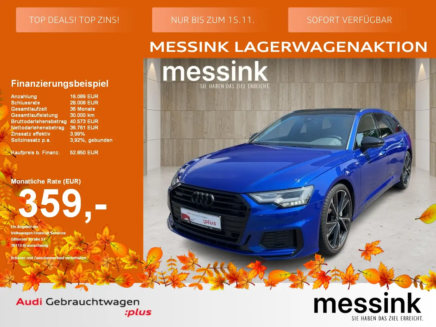 Audi A6 Avant 45 TDI quattro sport *AHK*Pano*Standhzg.* Bleu - 1