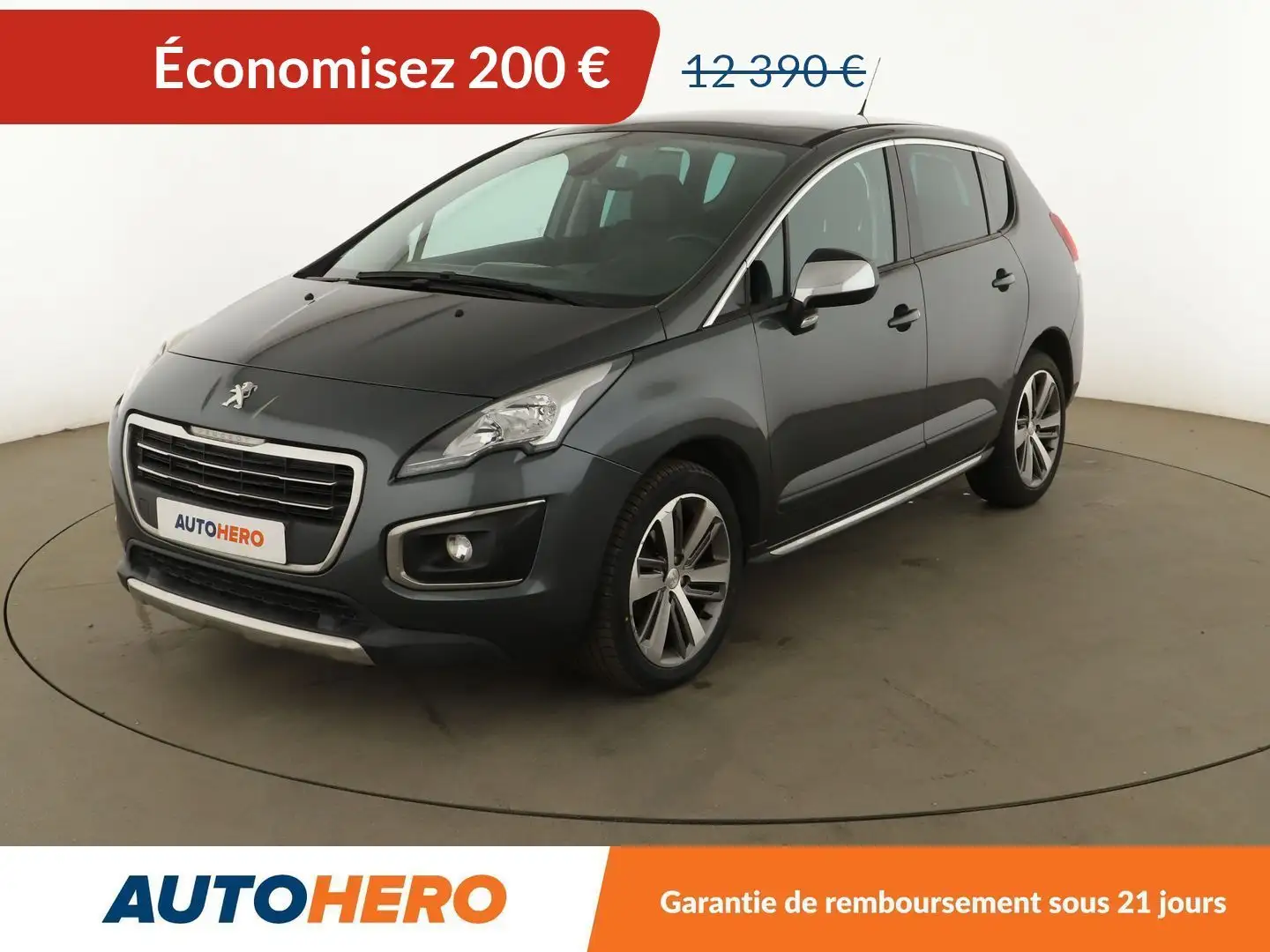 Peugeot 3008 1.6 Blue-HDi Allure Gris - 1