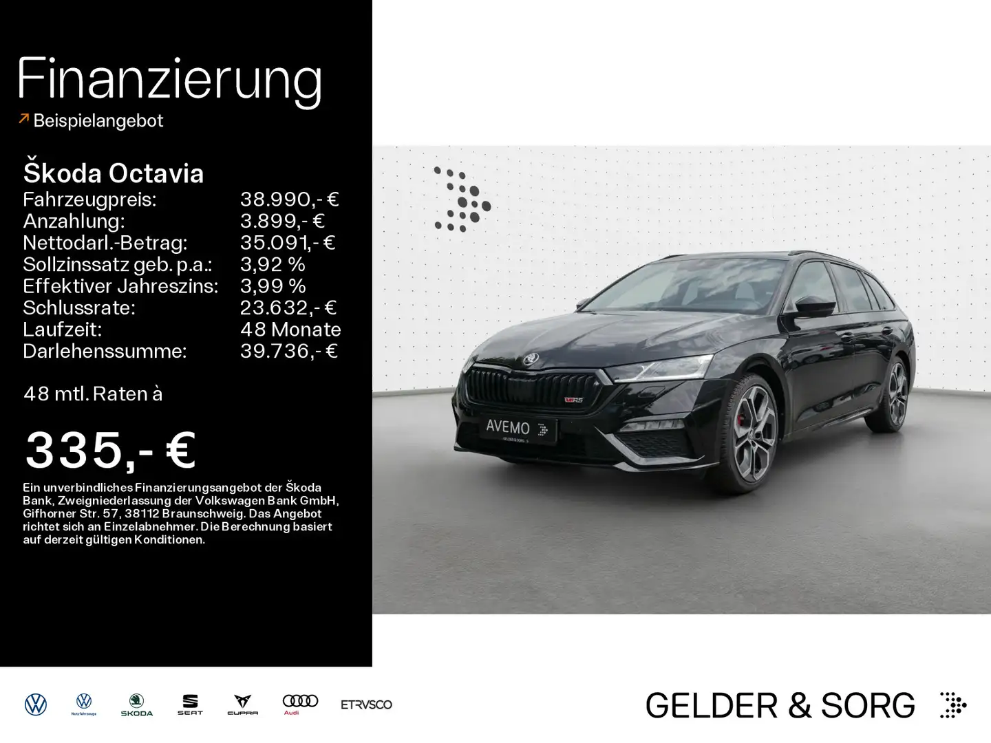 Skoda Octavia RS Combi Edition 2.0 TSI RFK*Pano*HuD Schwarz - 1