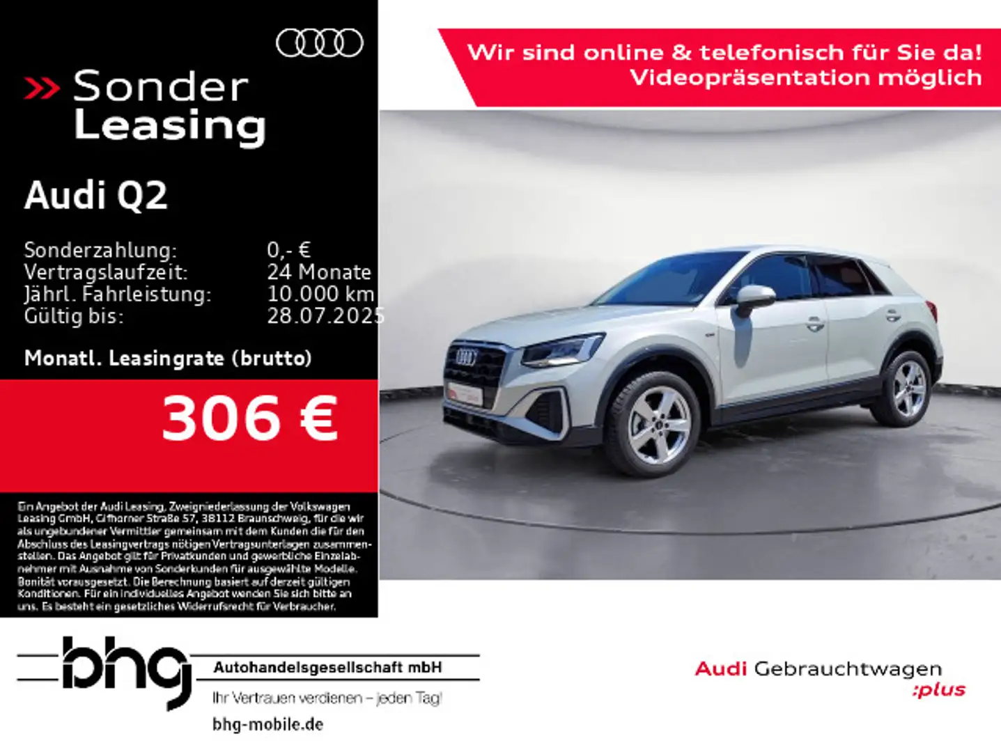 Audi Q2 35 TFSI S tronic S line Klima Sitzheizung Silber - 1