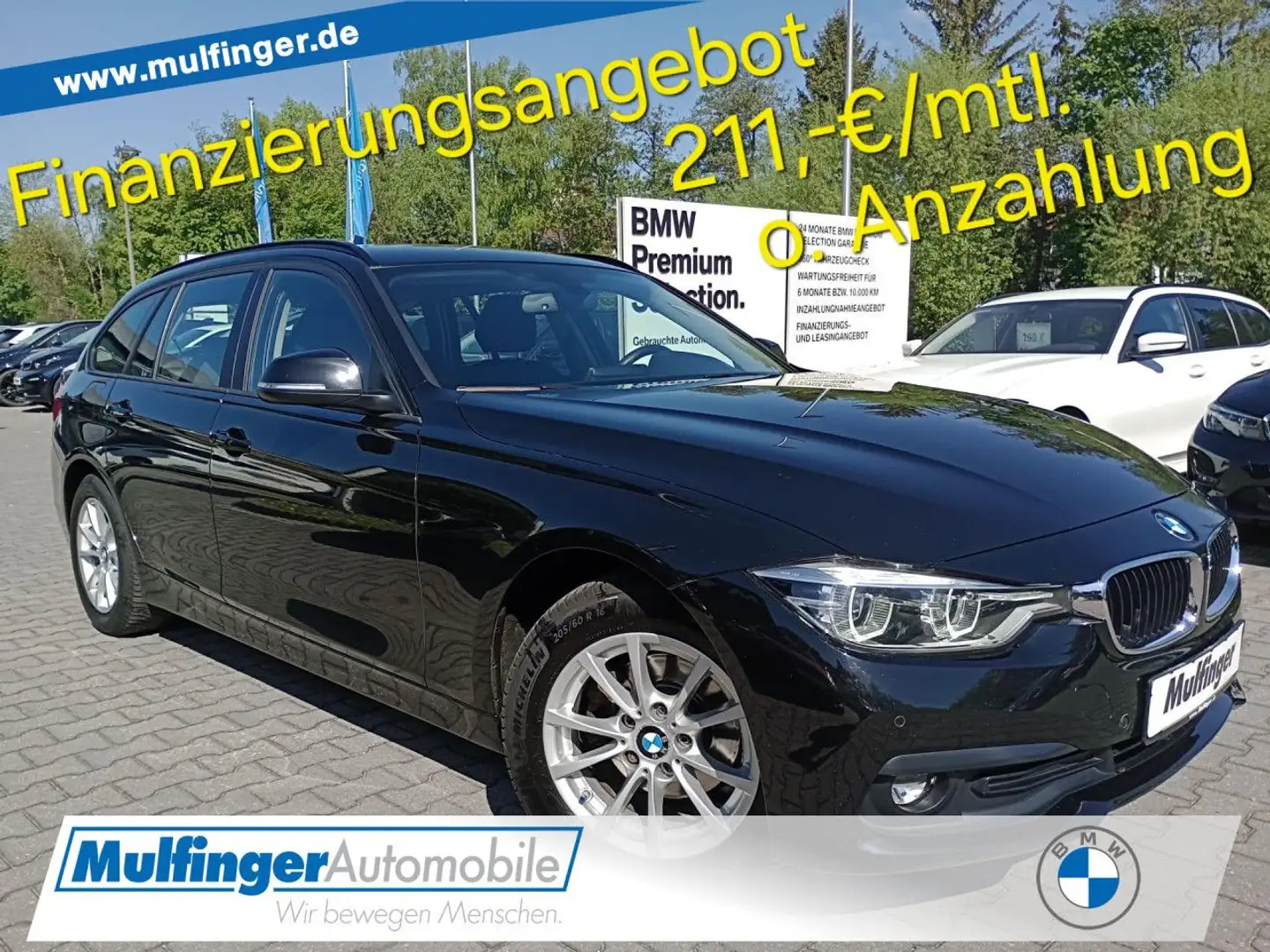 BMW 318 d Aut Tour.Navi LED HiFi Sitzh.PDC Fin.211,- Schwarz - 1