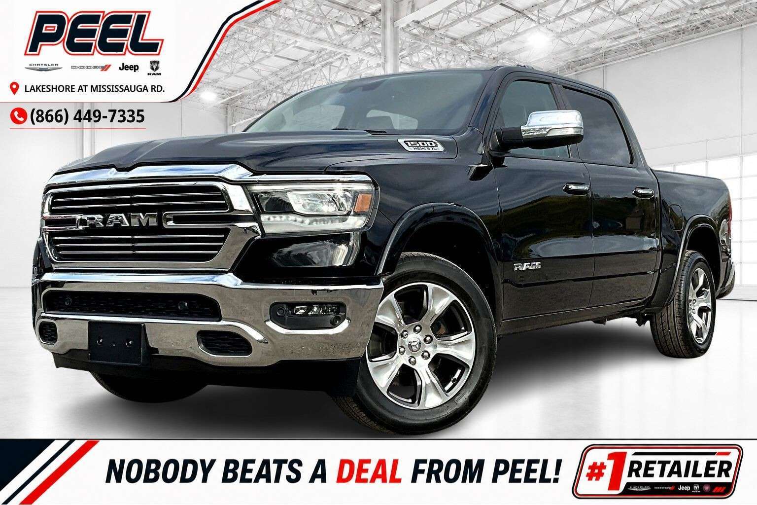 Black 2022 RAM 1500 Pickup Truck Four-Wheel Drive 8-Speed Automatic