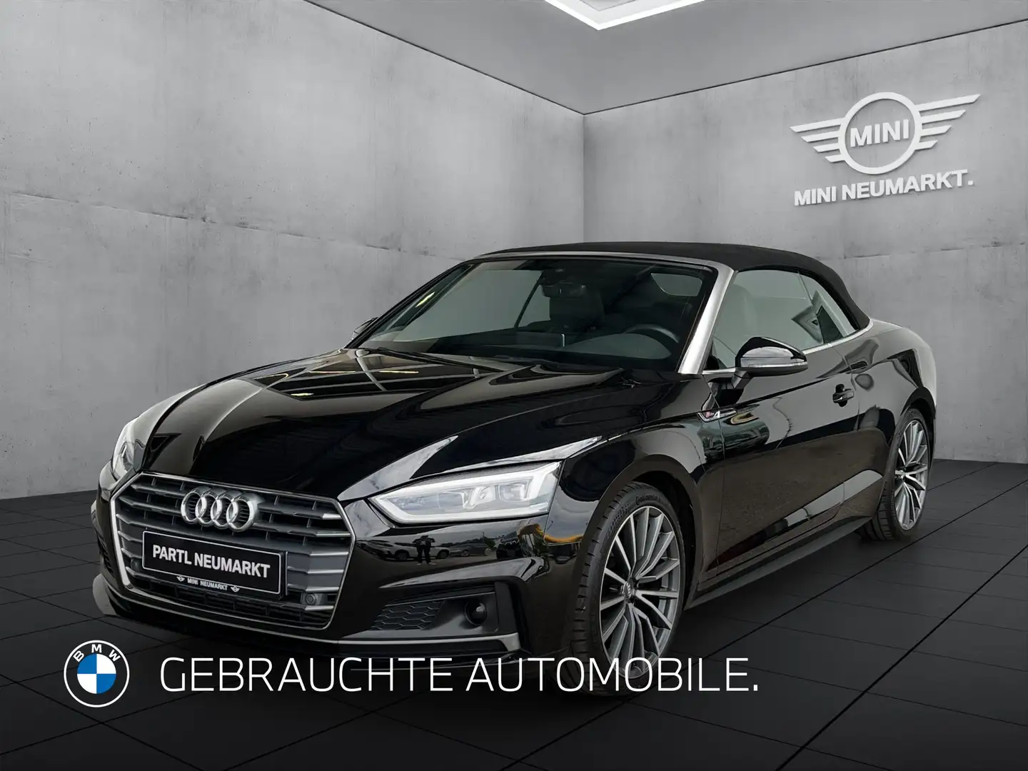 Audi A5 Cabrio 2.0 TFSI 3x S line NAVI LED AHK ACC Negro - 1