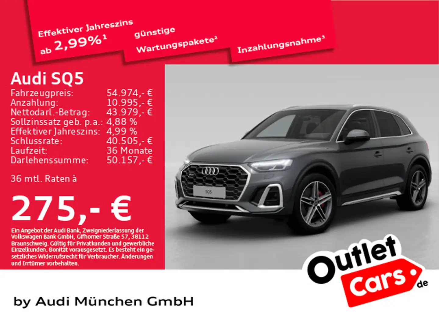 Audi SQ5 TDI tiptr. StdHzg/Pano/AHK/HuD/Matrix Grau - 1