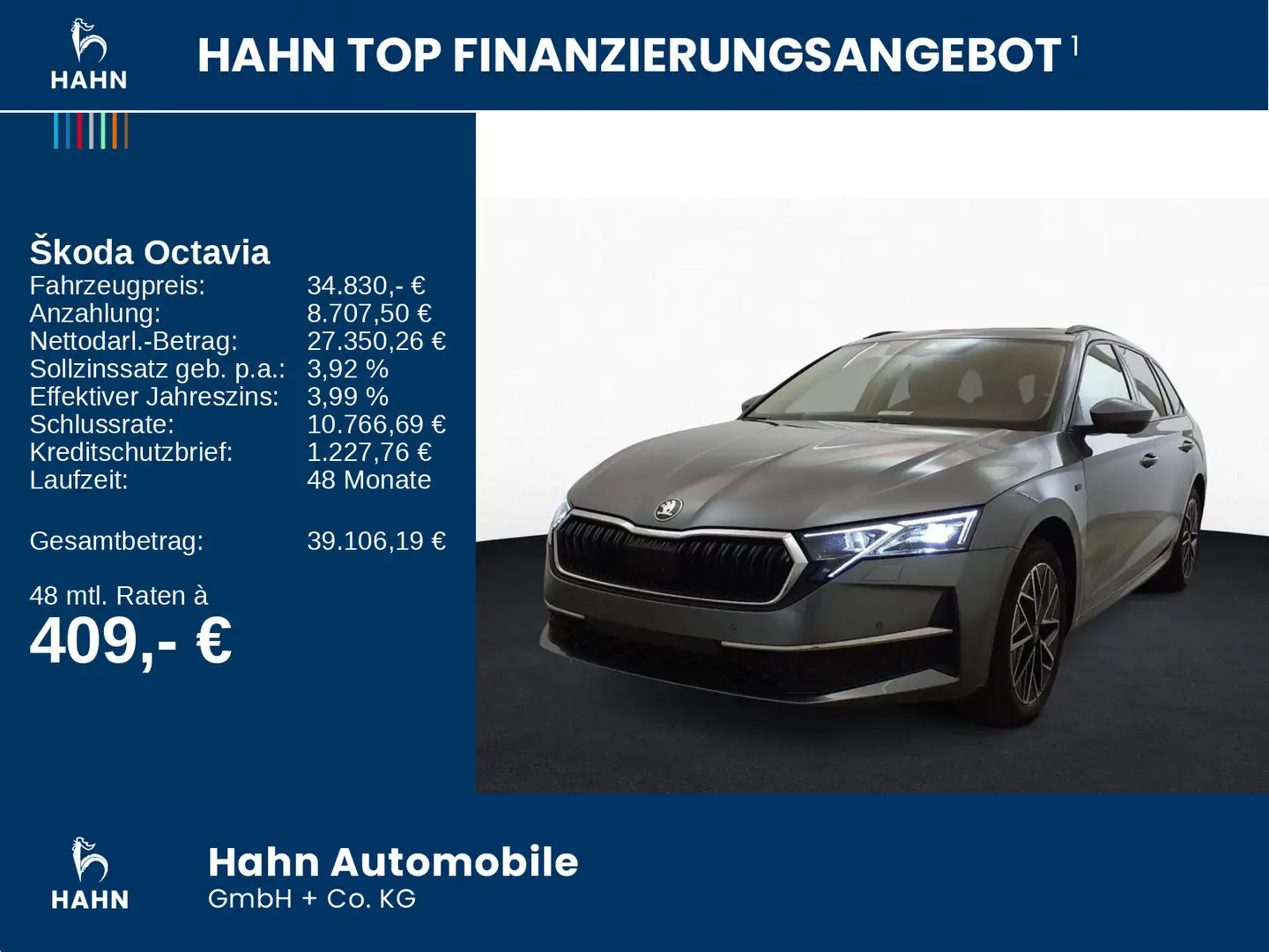 Skoda Octavia Combi 2.0TDI DSG Tour AHK Pano Standheiz Grau - 2