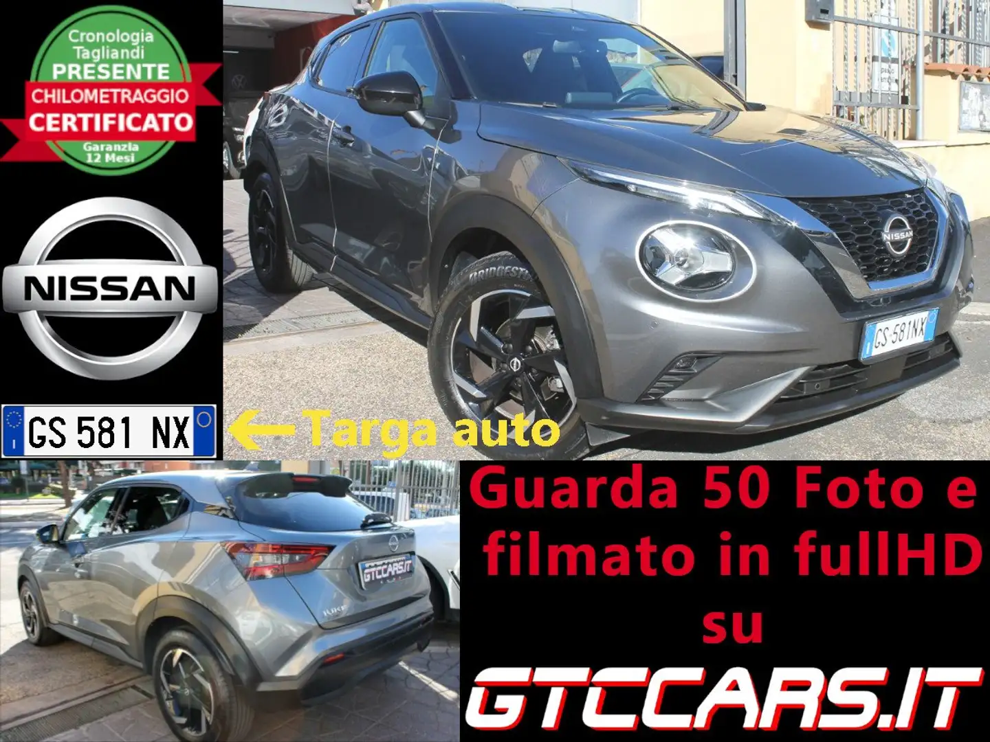 Nissan Juke 1.0 114Cv N-Connecta Navi Cam UNIPRO IVA DEDUCIB. Gris - 1
